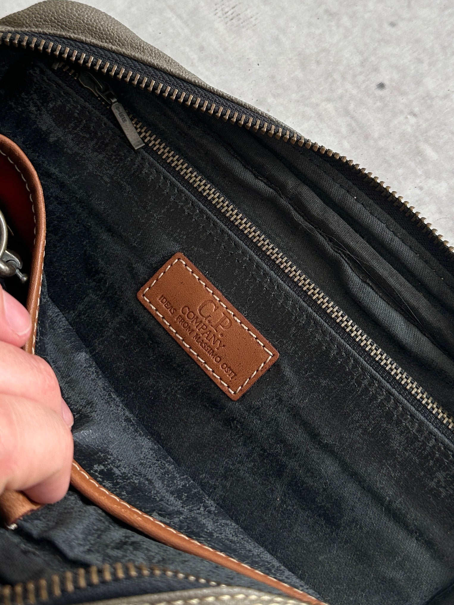 Vintage CP Company Leather Wash Bag / pouch (One Size)