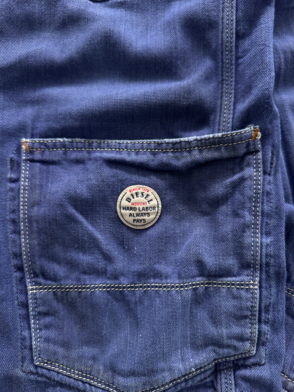 Diesel Embroidered Denim Button Up Overshirt (M)