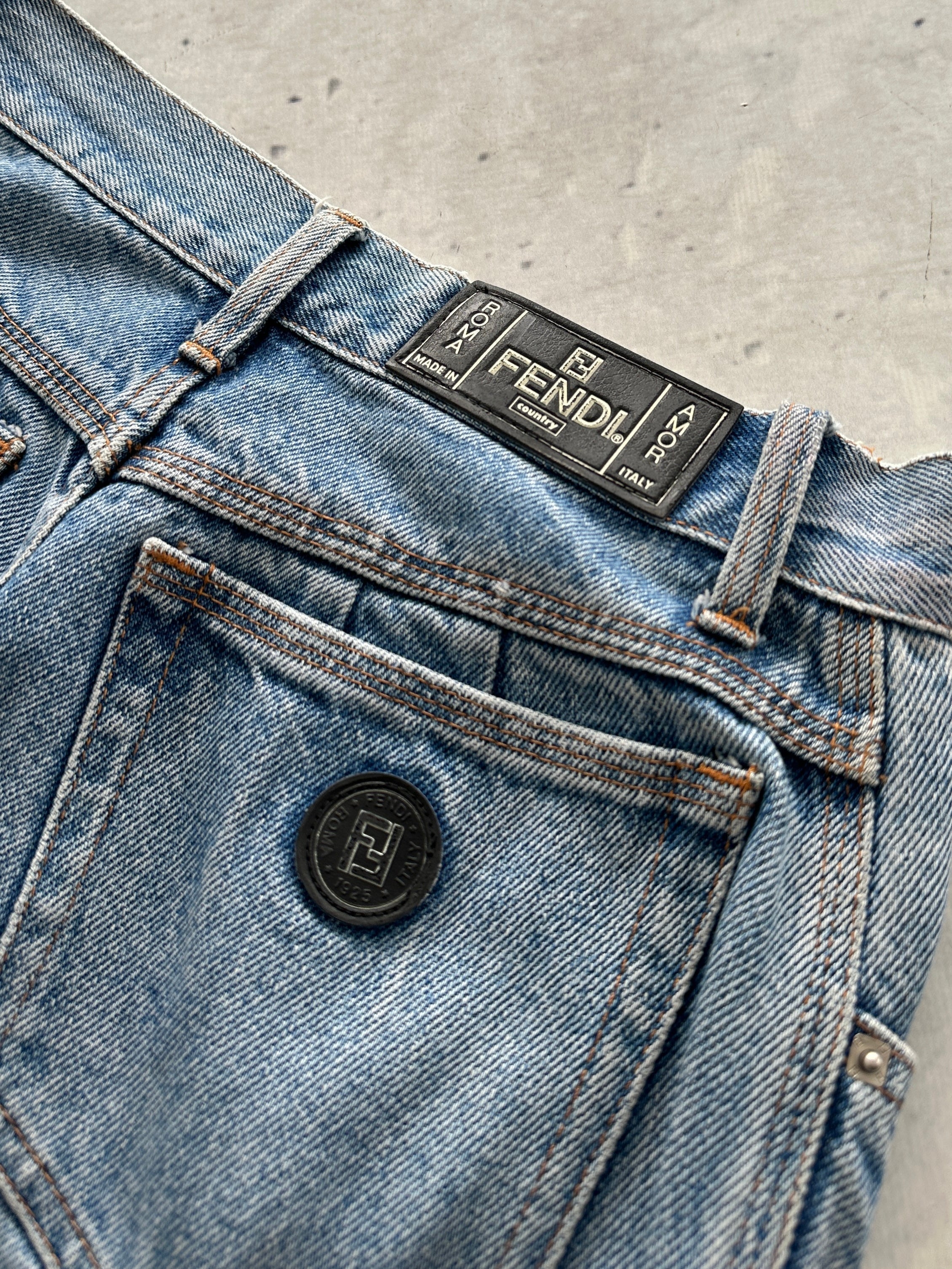 Vintage Fendi High Waisted Jeans (Women's XS)