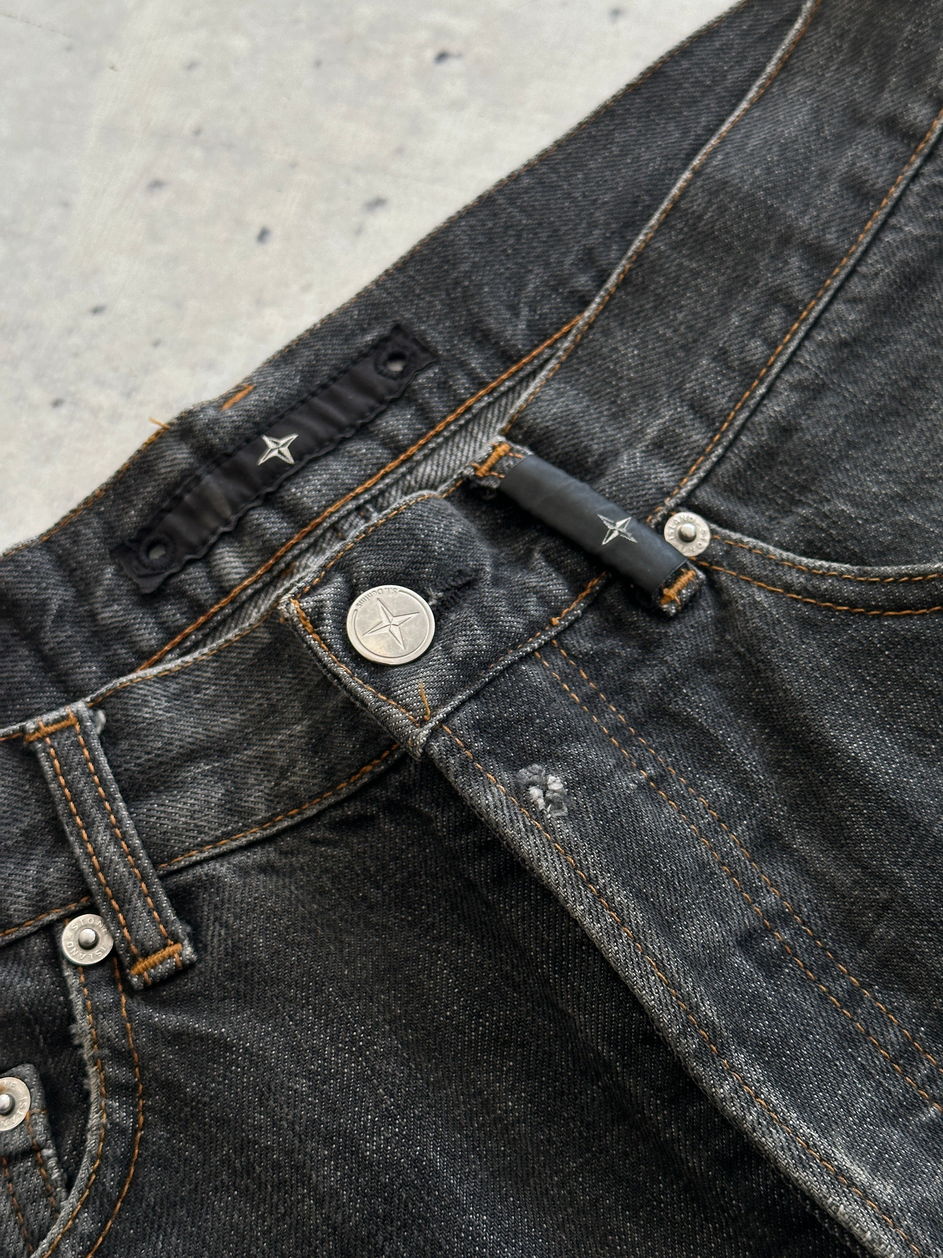00's Stone Island Spell Out Denim Jeans (W32 x L30)