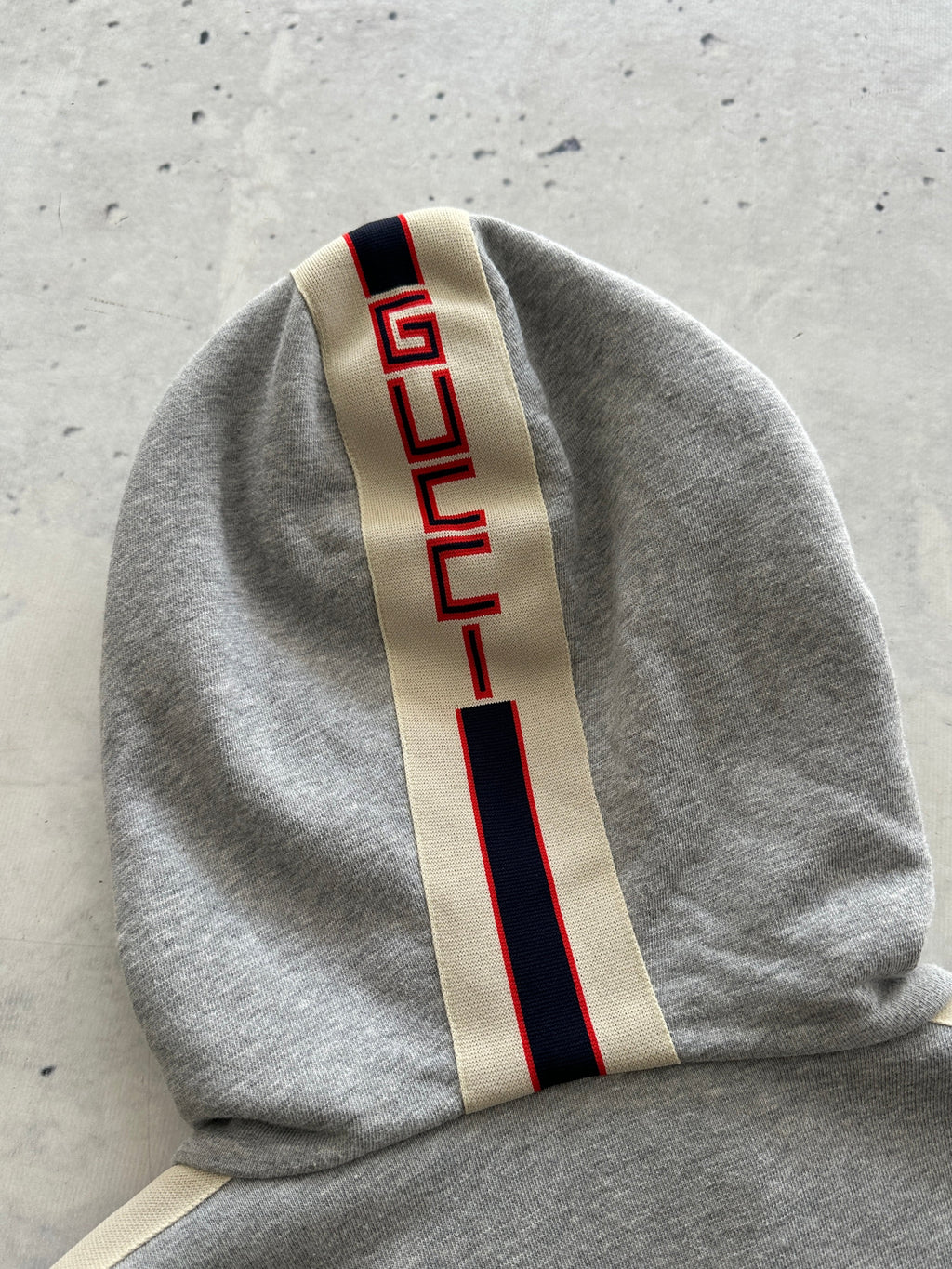 Gucci stripe logo Heavyweight Zip Up Hoodie (XL)