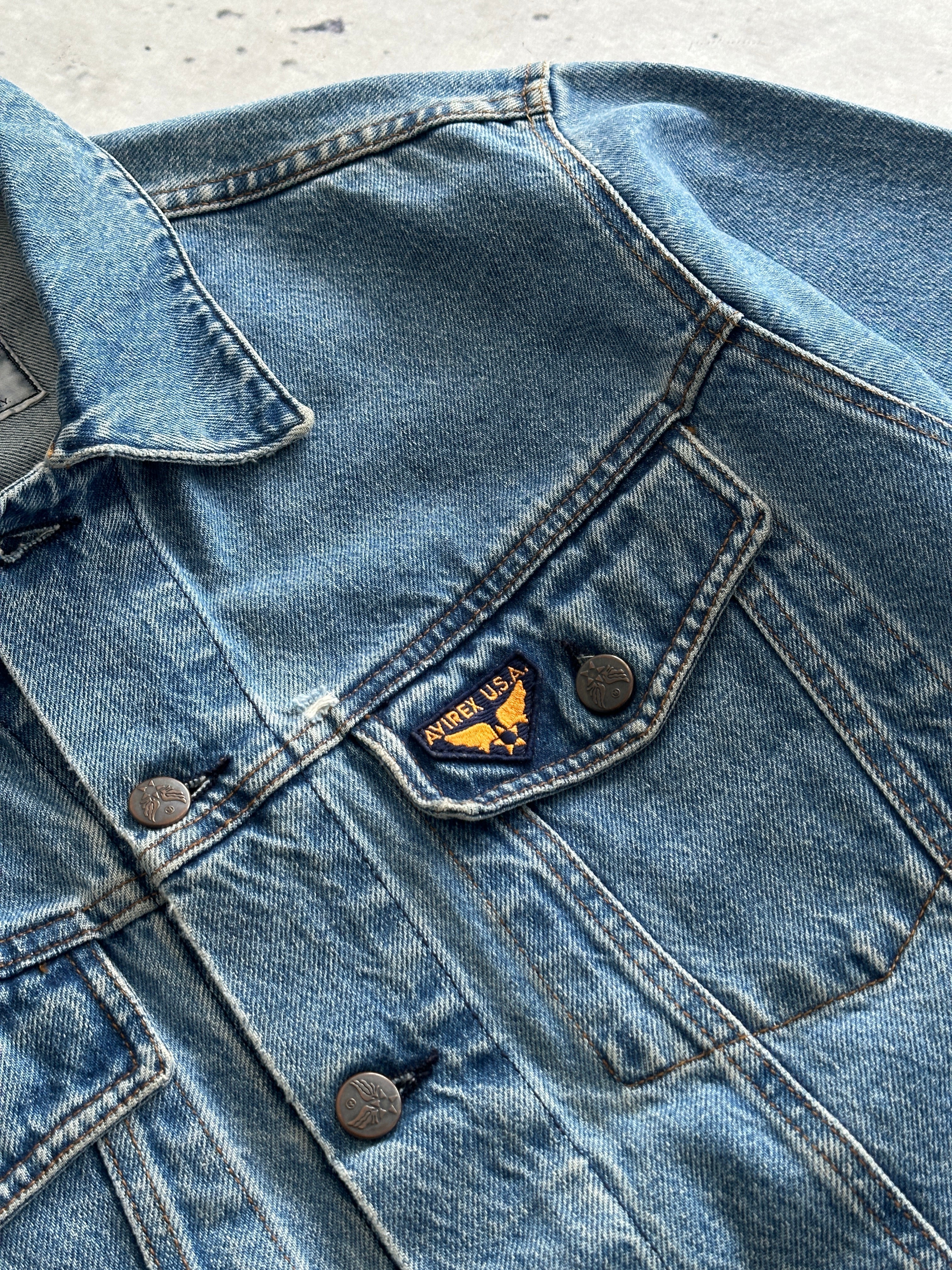 90's Avirex USA Denim Jacket (S)