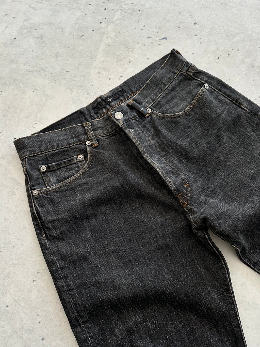 00's Stone Island Spell Out Denim Jeans (W32 x L30)