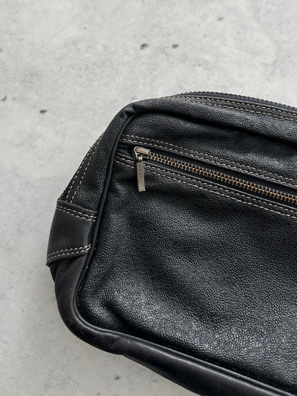 Vintage CP Company Leather Wash Bag / Pouch (One Size)