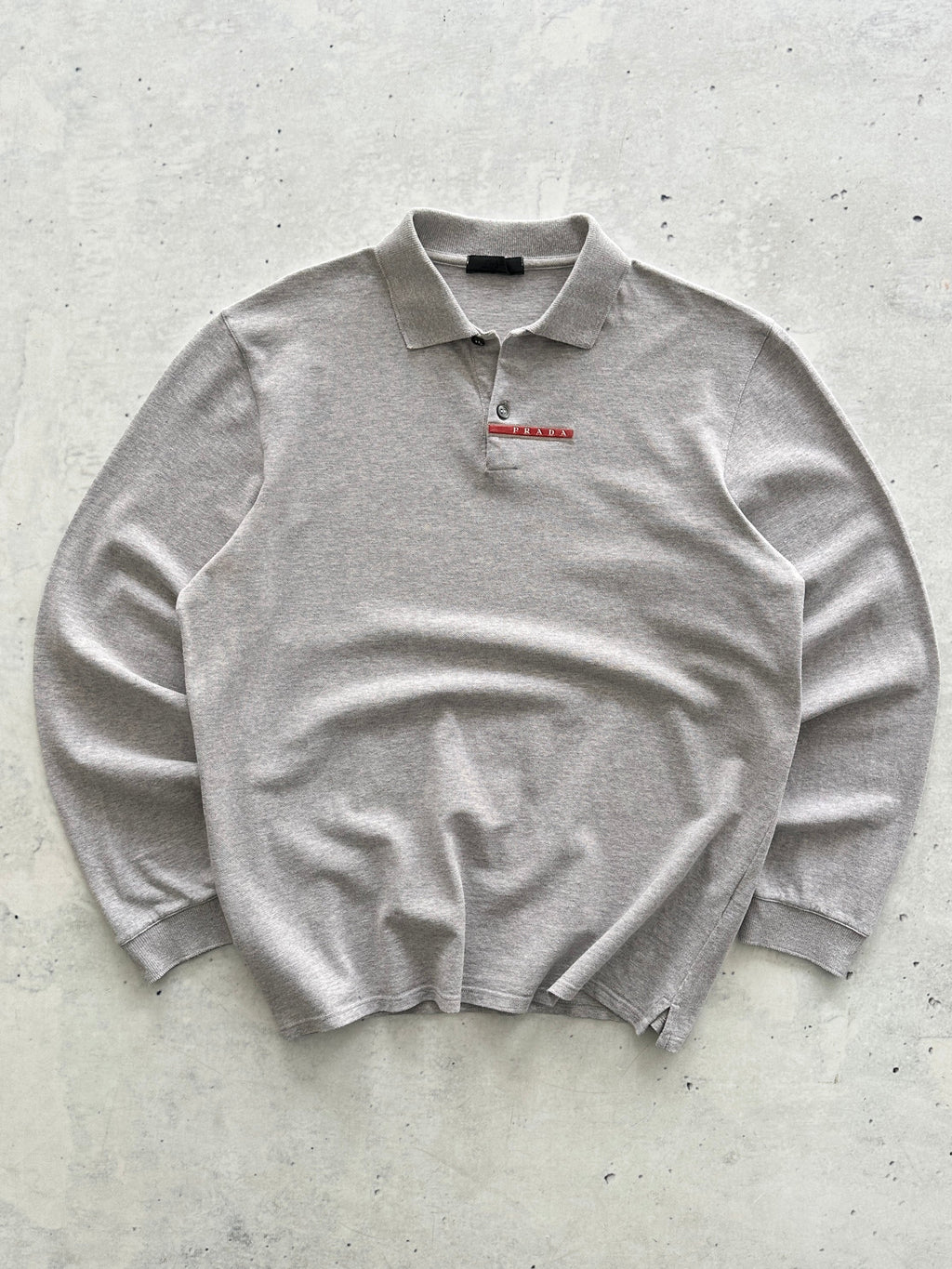 00's Prada sport Long Sleeve Polo Shirt (L)