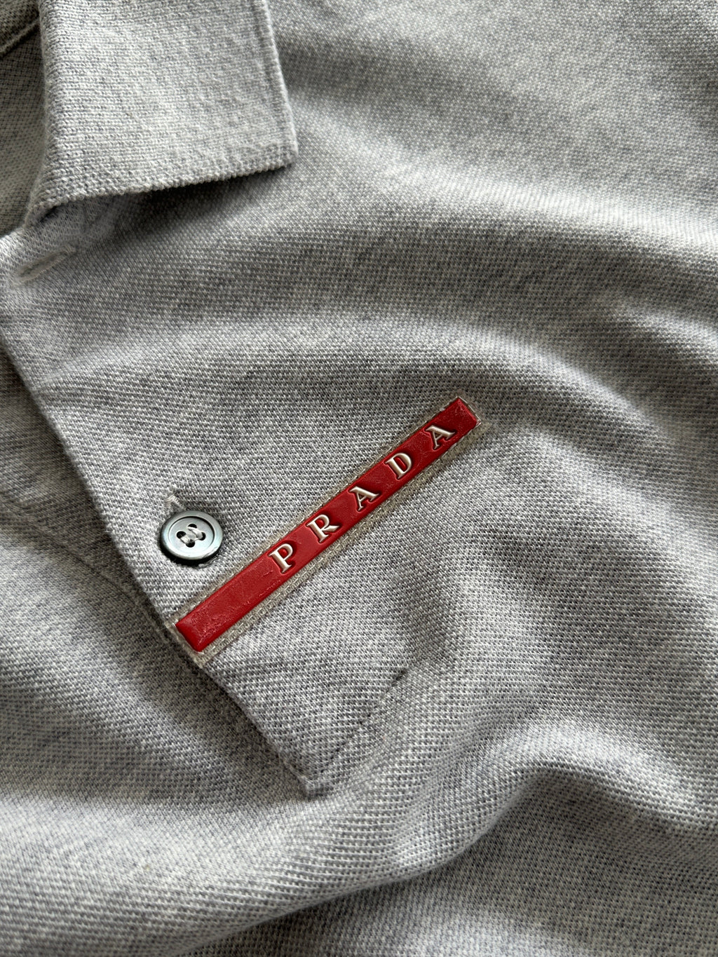 00's Prada sport Long Sleeve Polo Shirt (L)