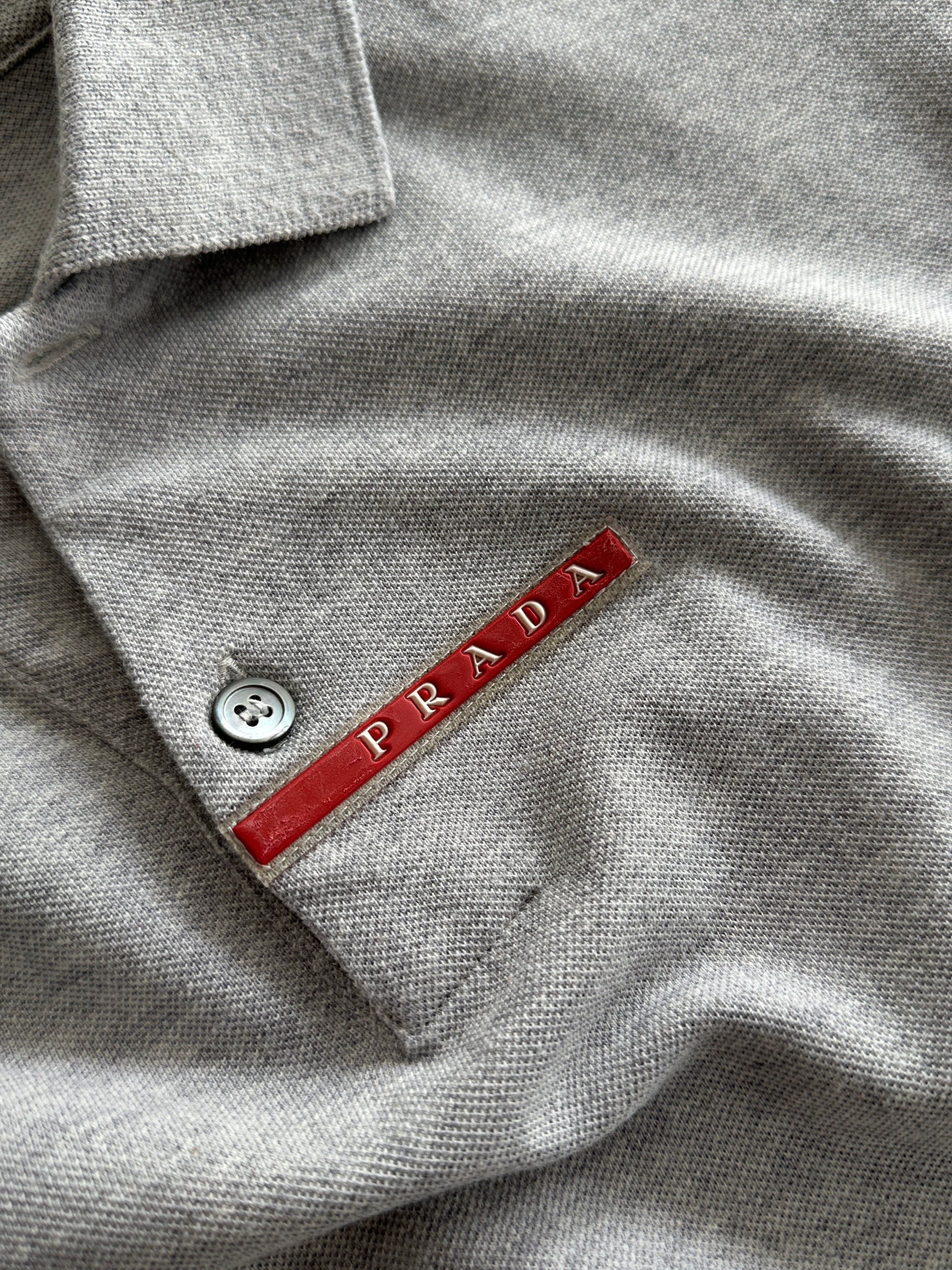 00's Prada sport Long Sleeve Polo Shirt (L)