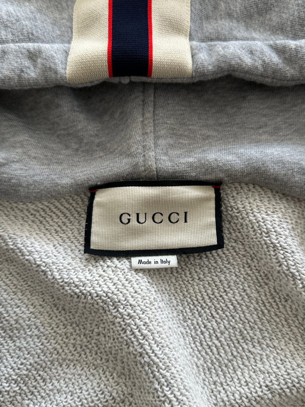 Gucci stripe logo Heavyweight Zip Up Hoodie (XL)
