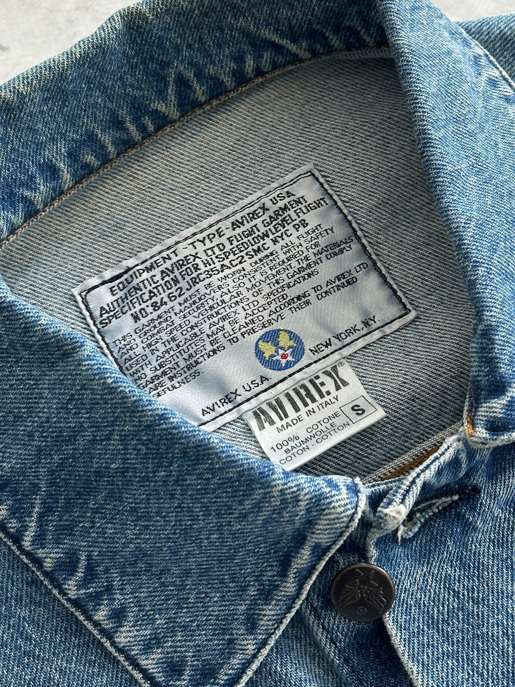 90's Avirex USA Denim Jacket (S)