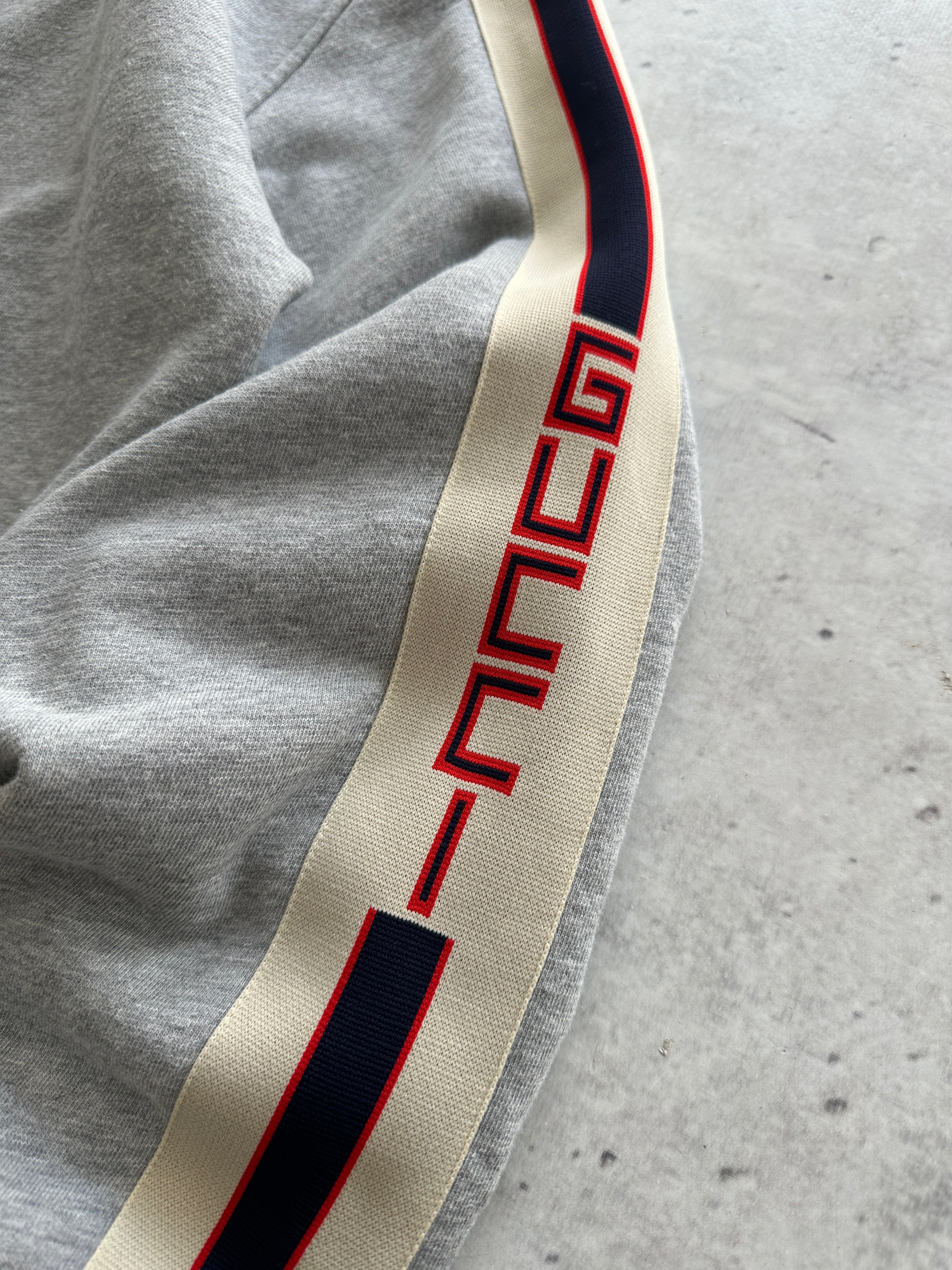 Gucci stripe logo Heavyweight Zip Up Hoodie (XL)