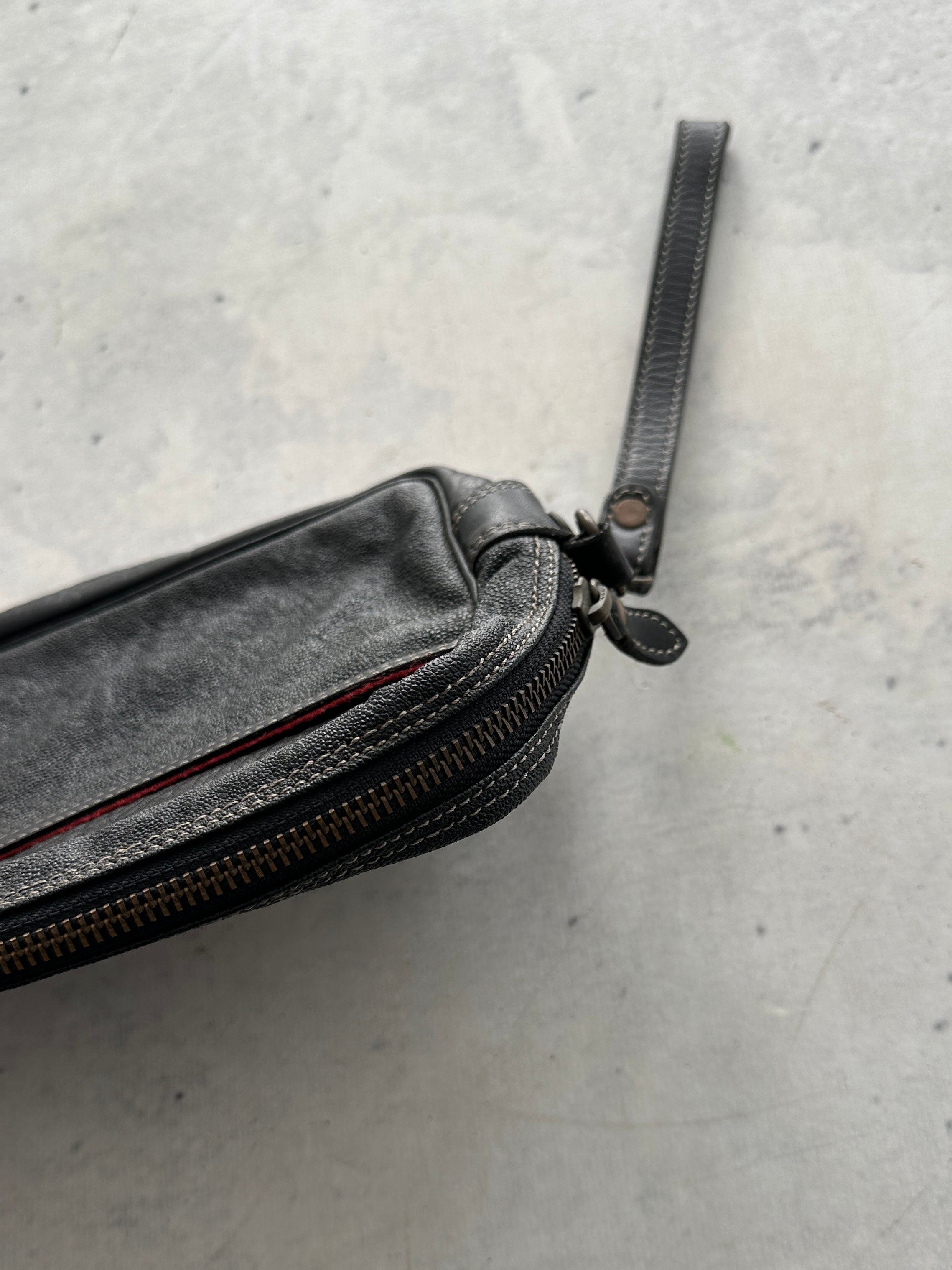 Vintage CP Company Leather Wash Bag / Pouch (One Size)