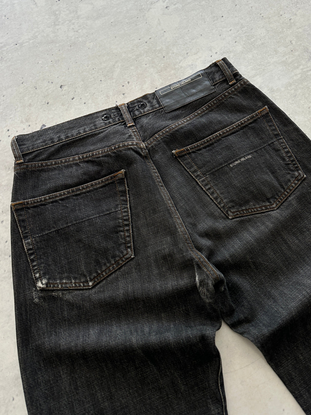 00's Stone Island Spell Out Denim Jeans (W32 x L30)