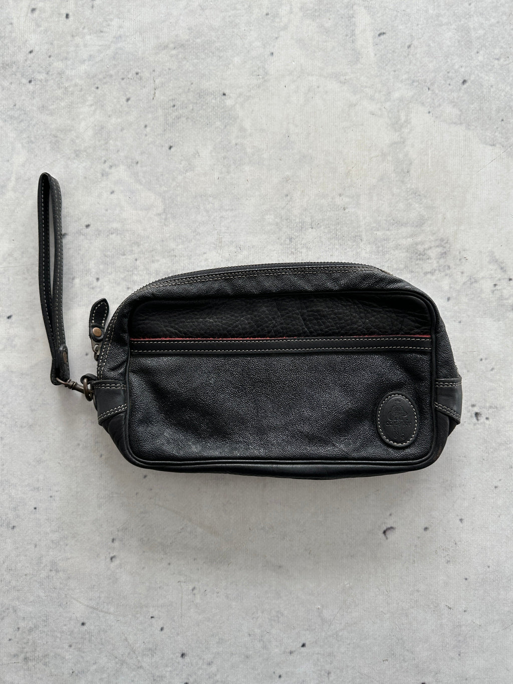 Vintage CP Company Leather Wash Bag / Pouch (One Size)