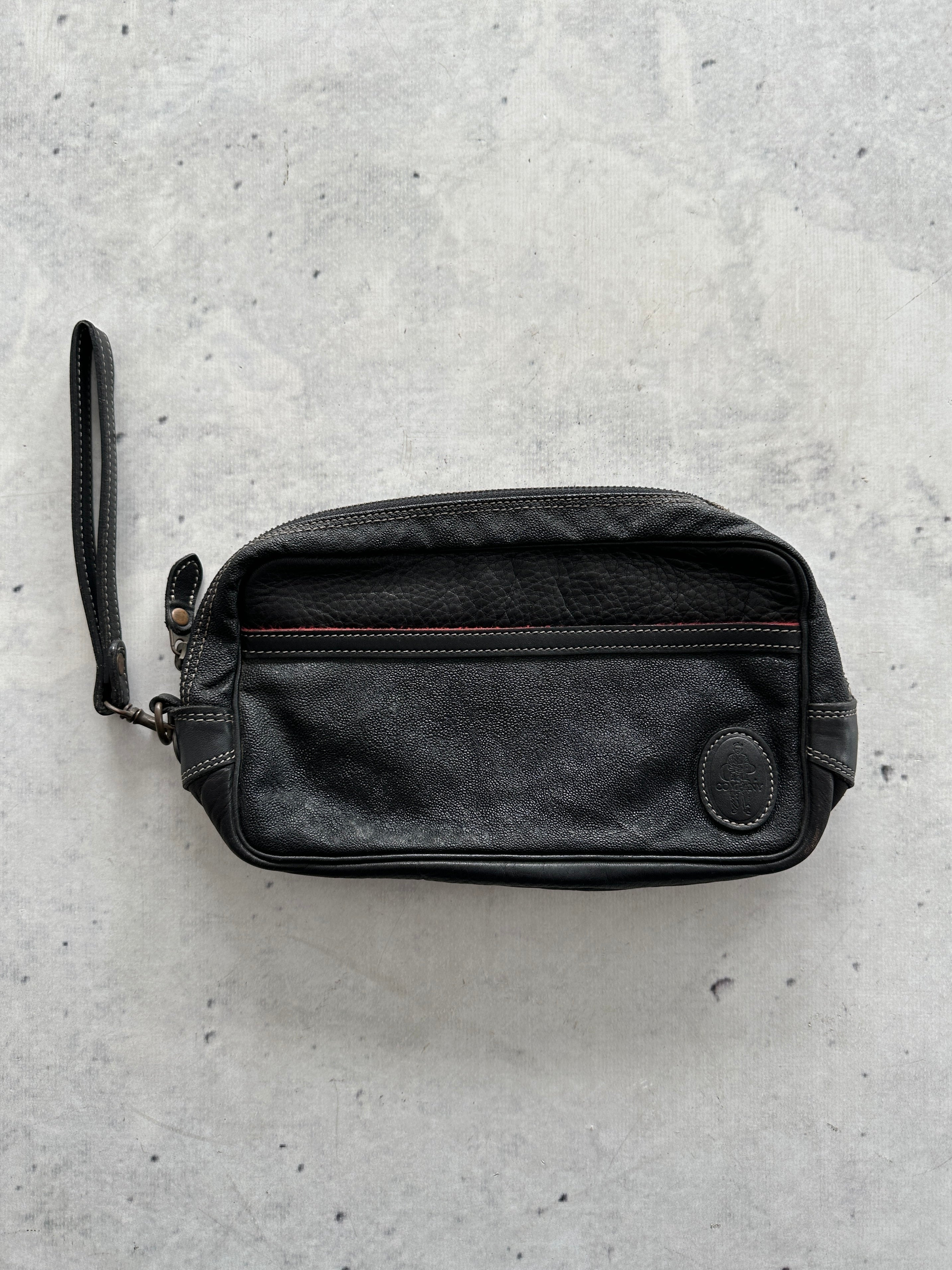 Vintage CP Company Leather Wash Bag / Pouch (One Size)