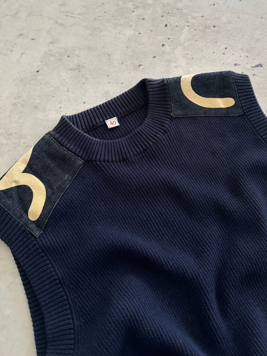00's Evisu Ribbed Knit Vest (S)