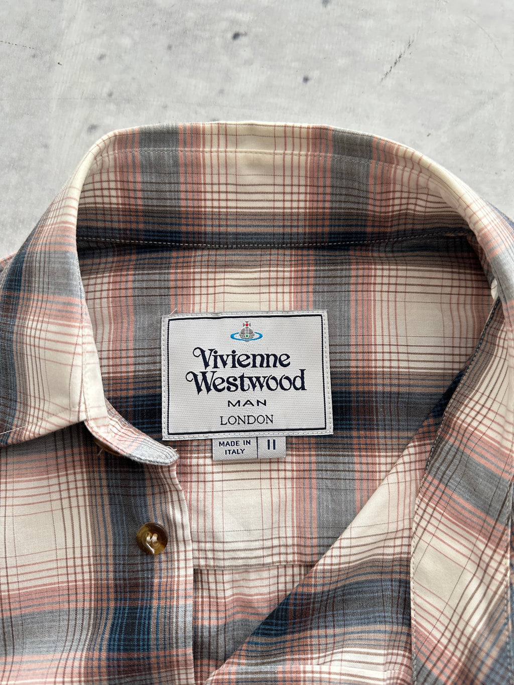 AW/09 Vivienne Westwood Orb Asymmetric archive Plaid Shirt (M)