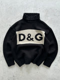 Dolce & Gabbana Chunky Wool Knit Turtle Neck Jumper (M)