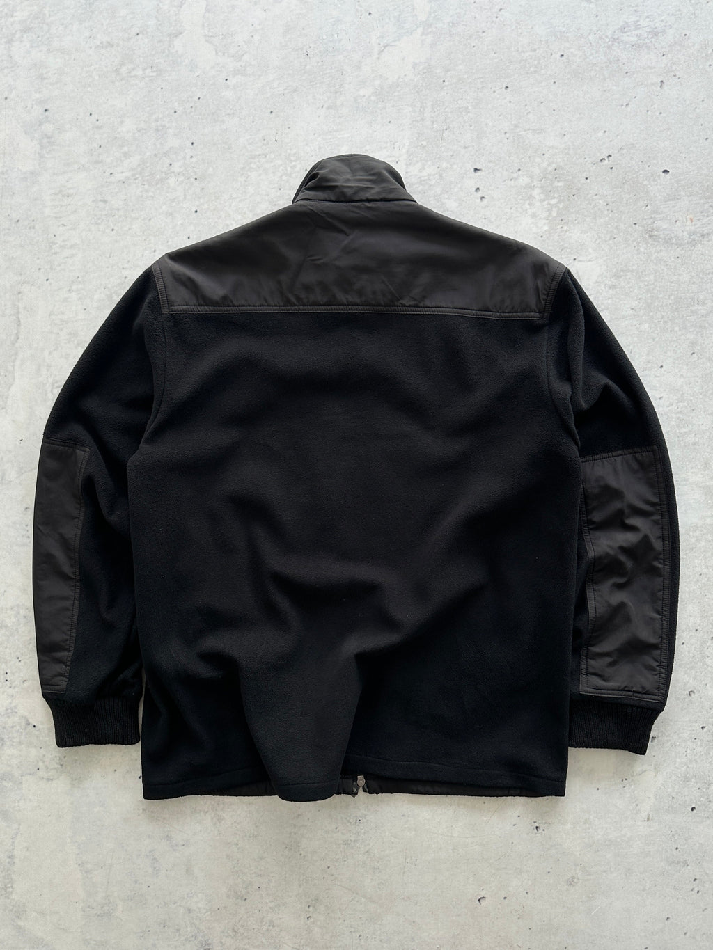 00's Prada Sport Double Zip Up Nylon panel Fleece (L)