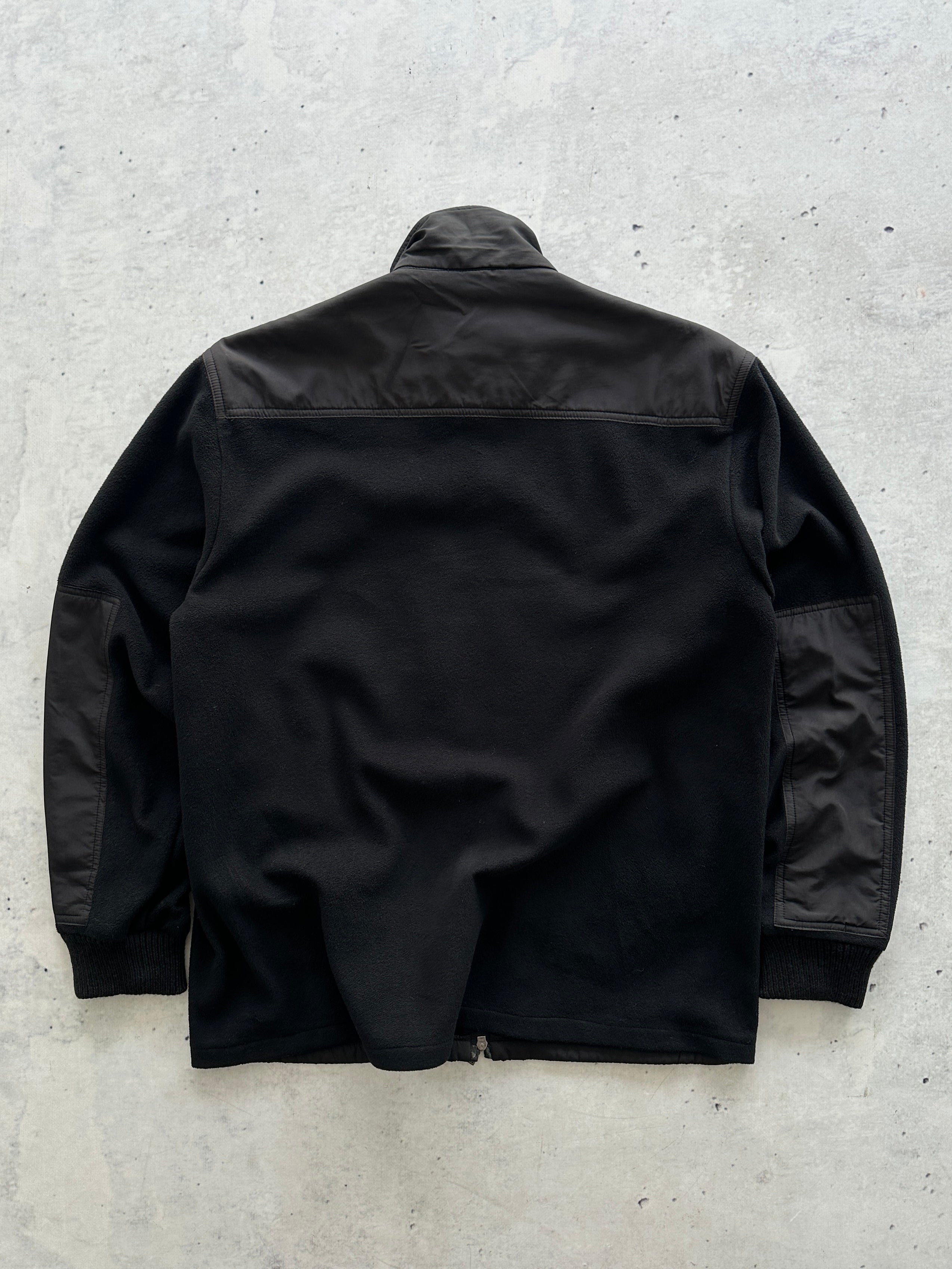 00's Prada Sport Double Zip Up Nylon panel Fleece (L)