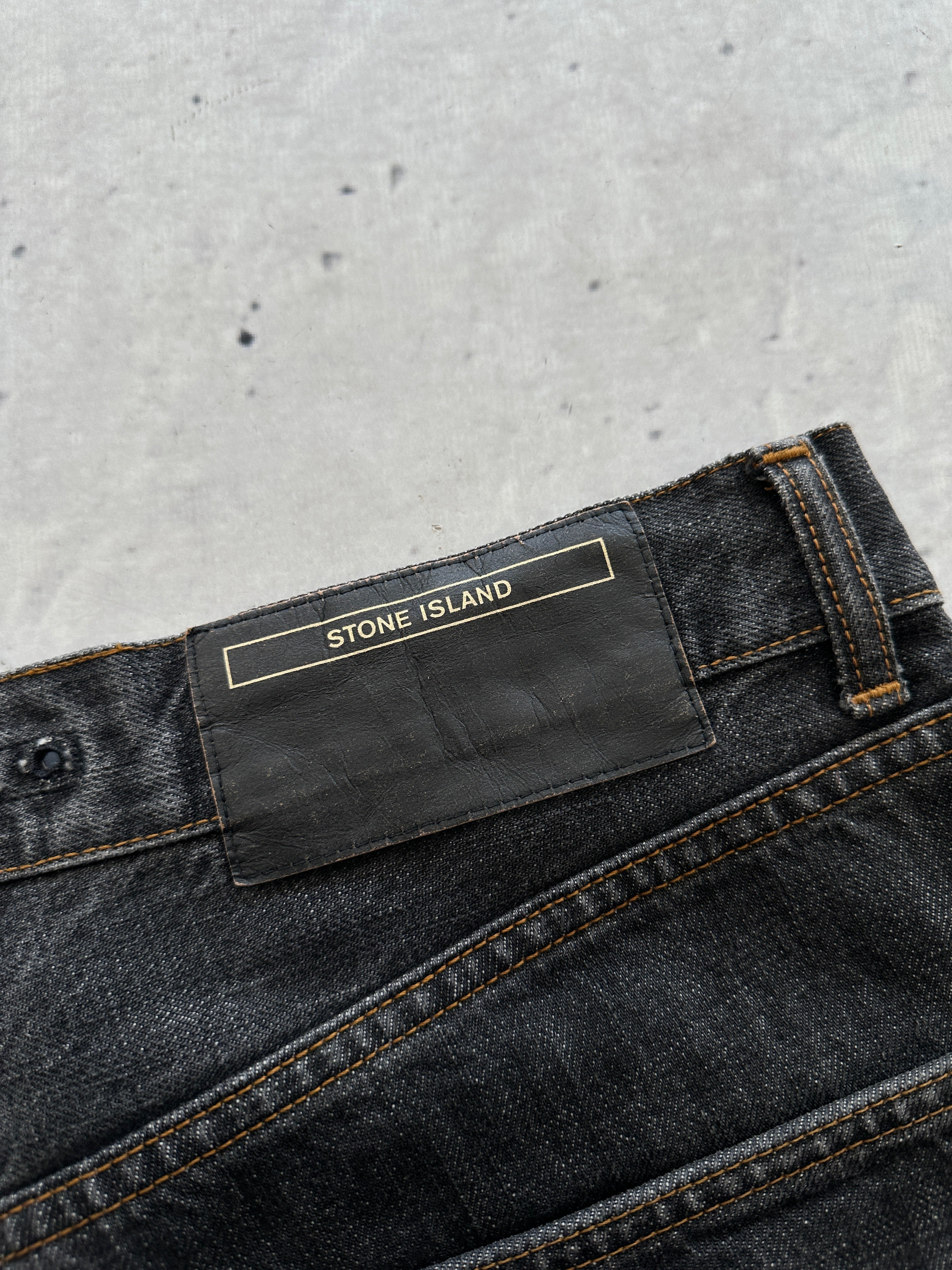 00's Stone Island Spell Out Denim Jeans (W32 x L30)