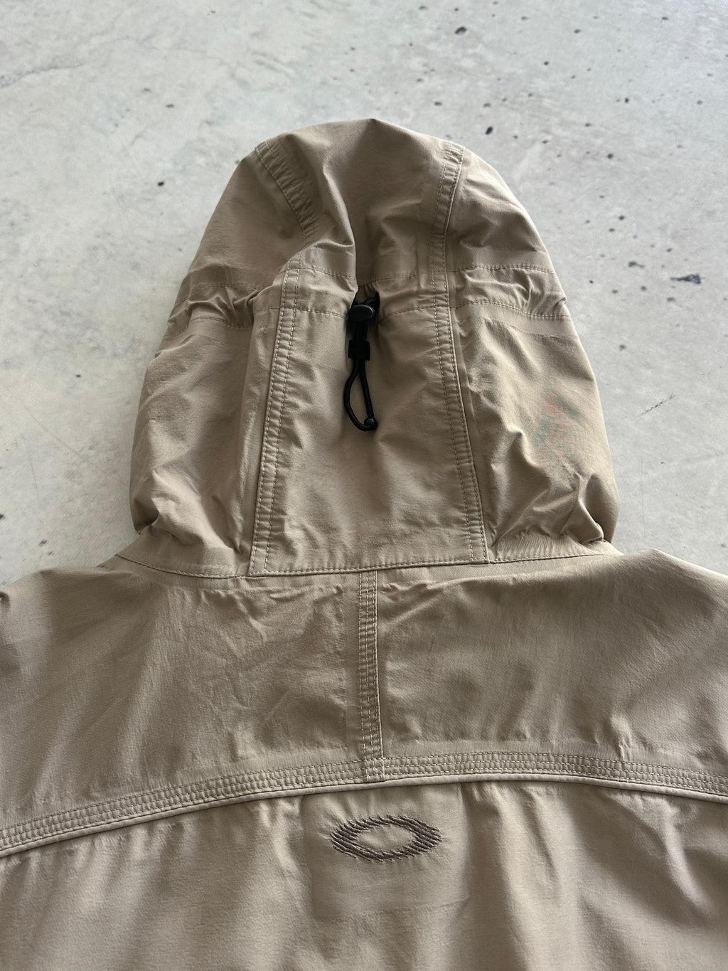 00's Oakley software 1/4 Zip Pullover Hooded Jacket (XL)