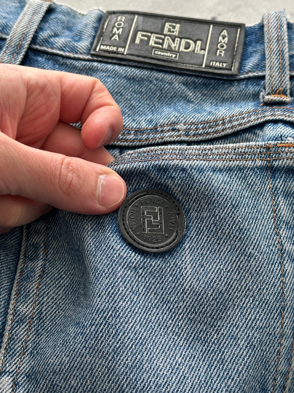 Vintage Fendi High Waisted Jeans (Women's XS)