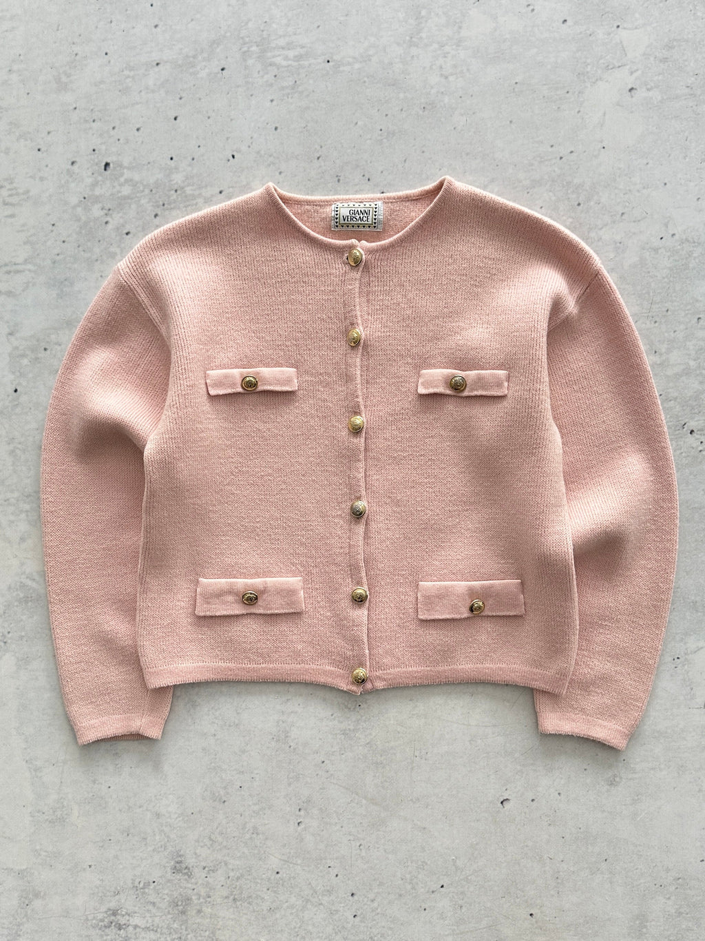 Vintage Gianni Versace Wool Button Up Cardigan (Women's S)