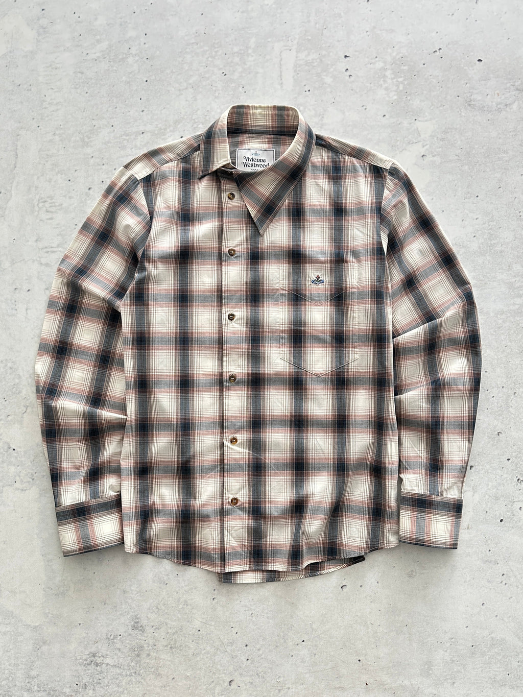 AW/09 Vivienne Westwood Orb Asymmetric archive Plaid Shirt (M)