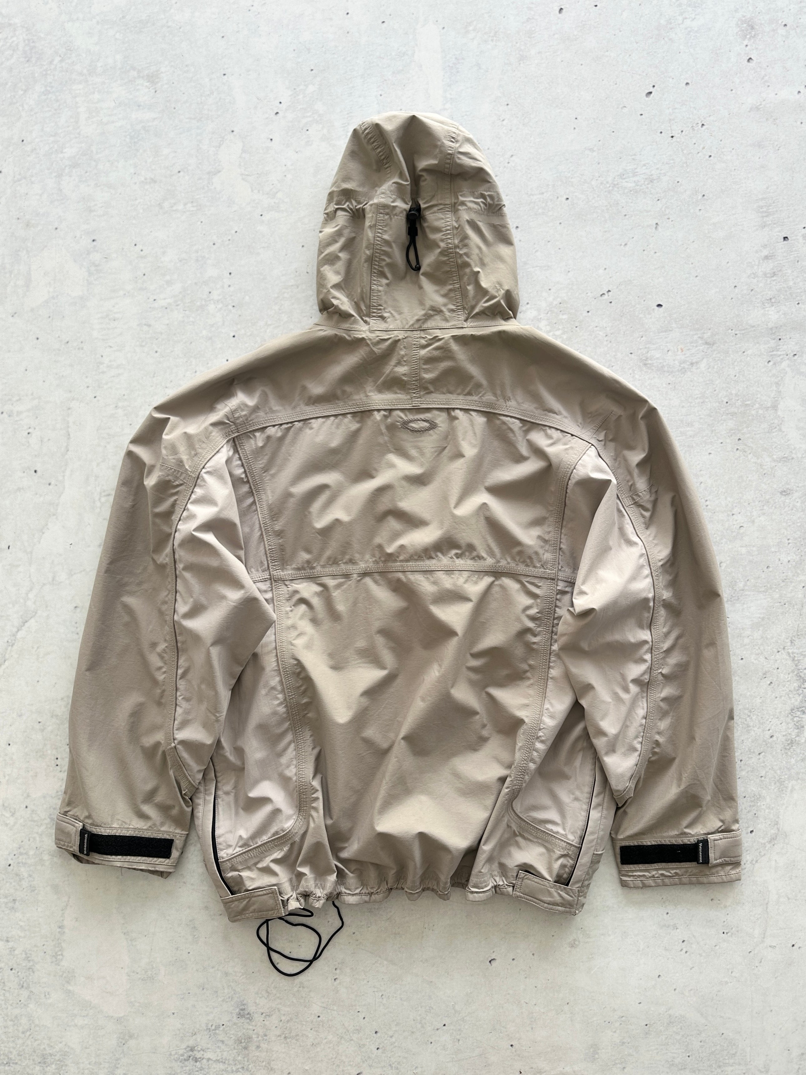 00's Oakley software 1/4 Zip Pullover Hooded Jacket (XL)