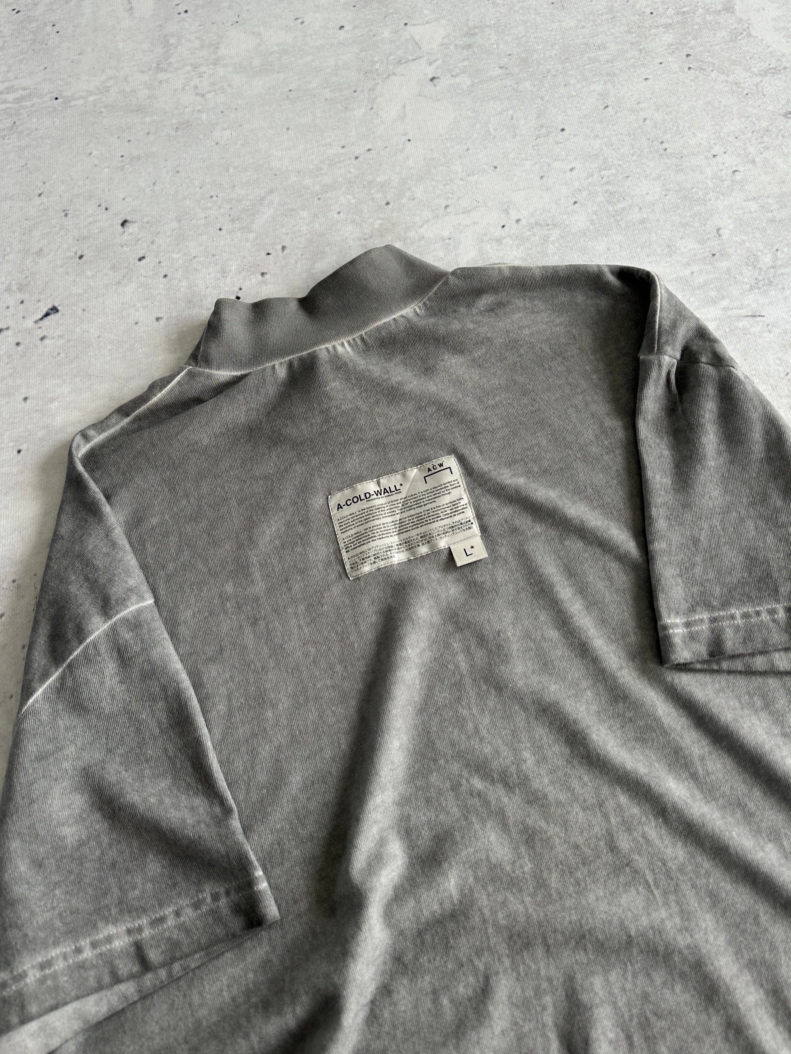 A Cold Wall ACW mock Neck pigment dyed heavyweight T Shirt (L)