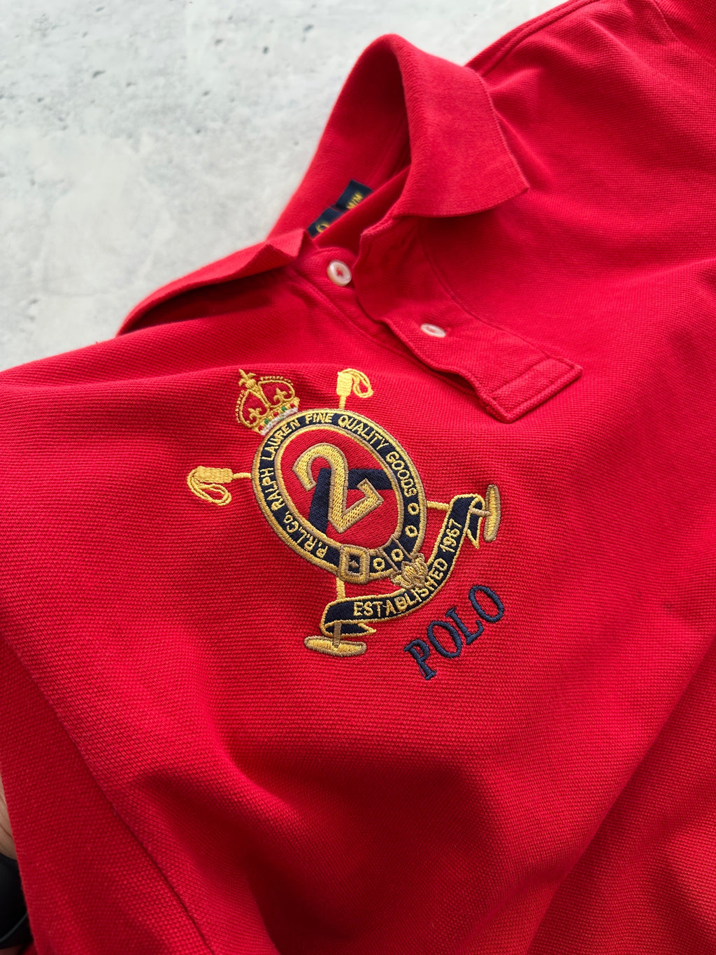 Ralph Lauren Embroidered Logo Long Sleeve Polo Shirt (M)
