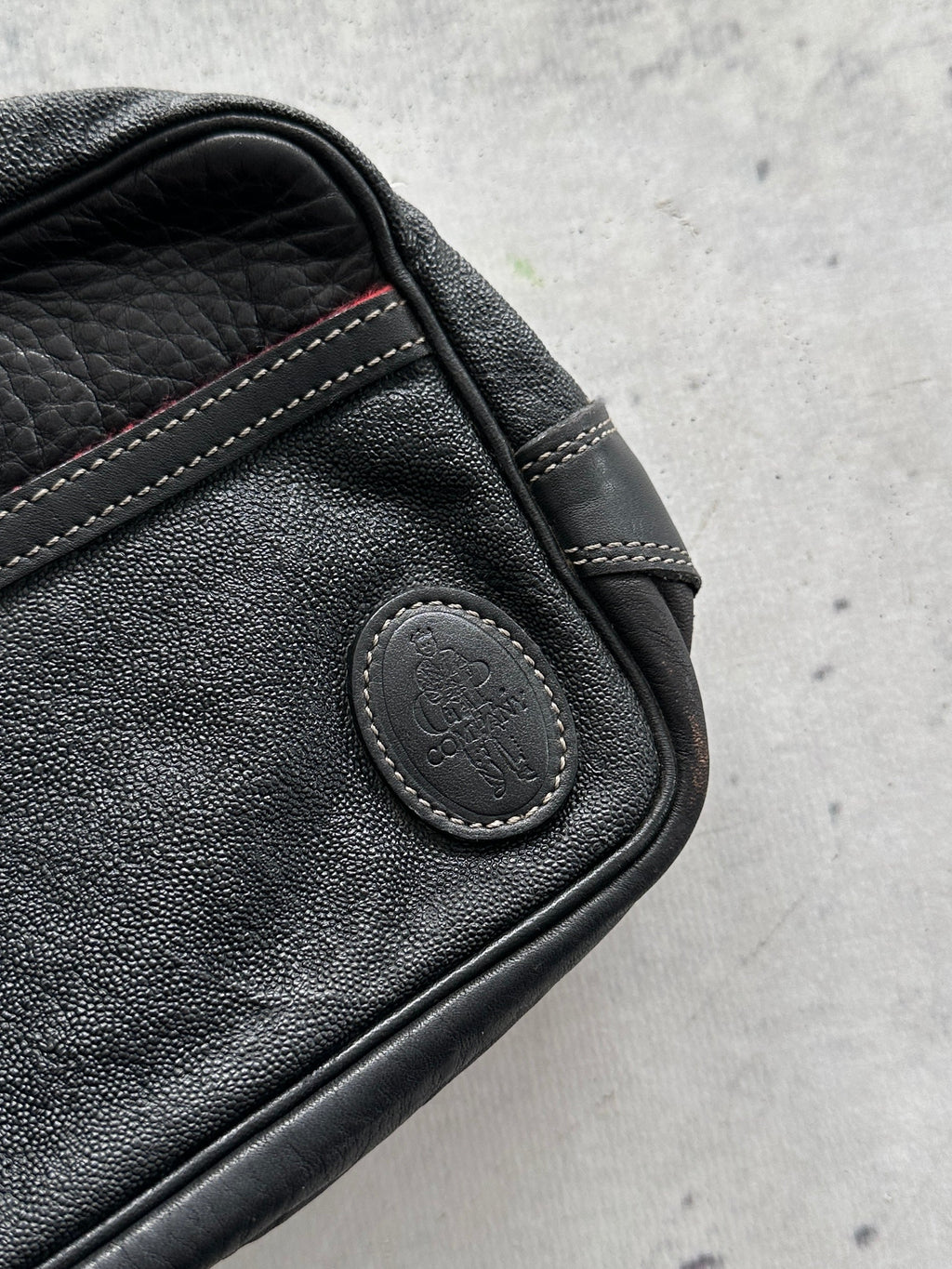 Vintage CP Company Leather Wash Bag / Pouch (One Size)
