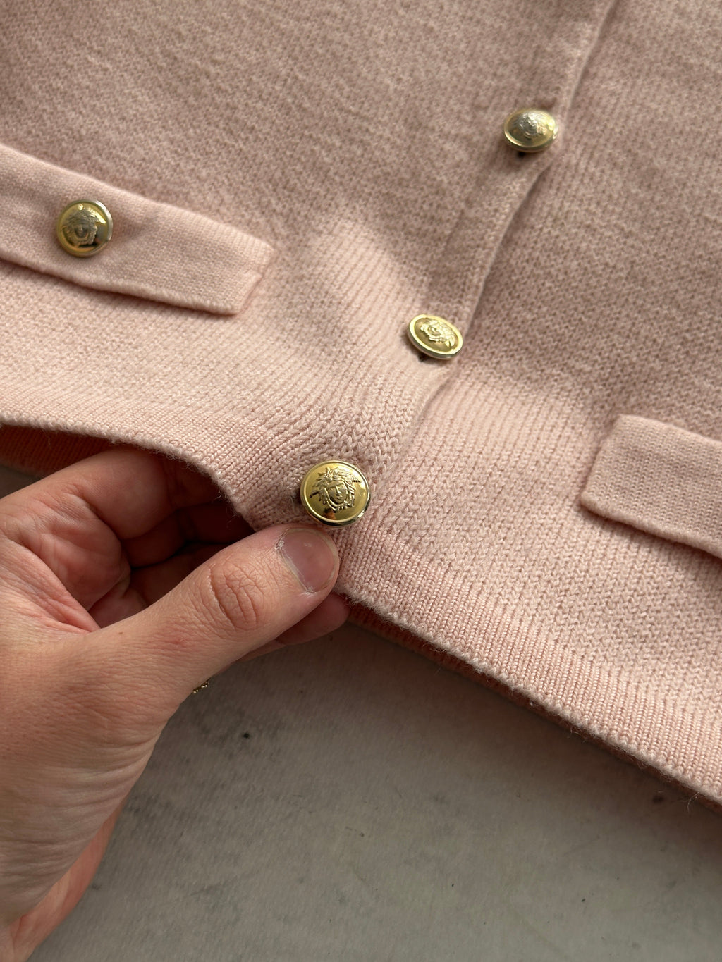 Vintage Gianni Versace Wool Button Up Cardigan (Women's S)