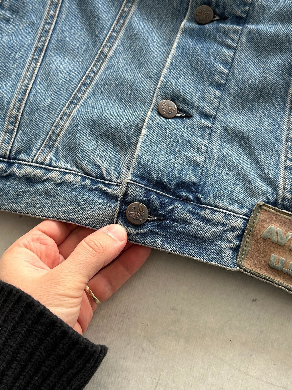 90's Avirex USA Denim Jacket (S)