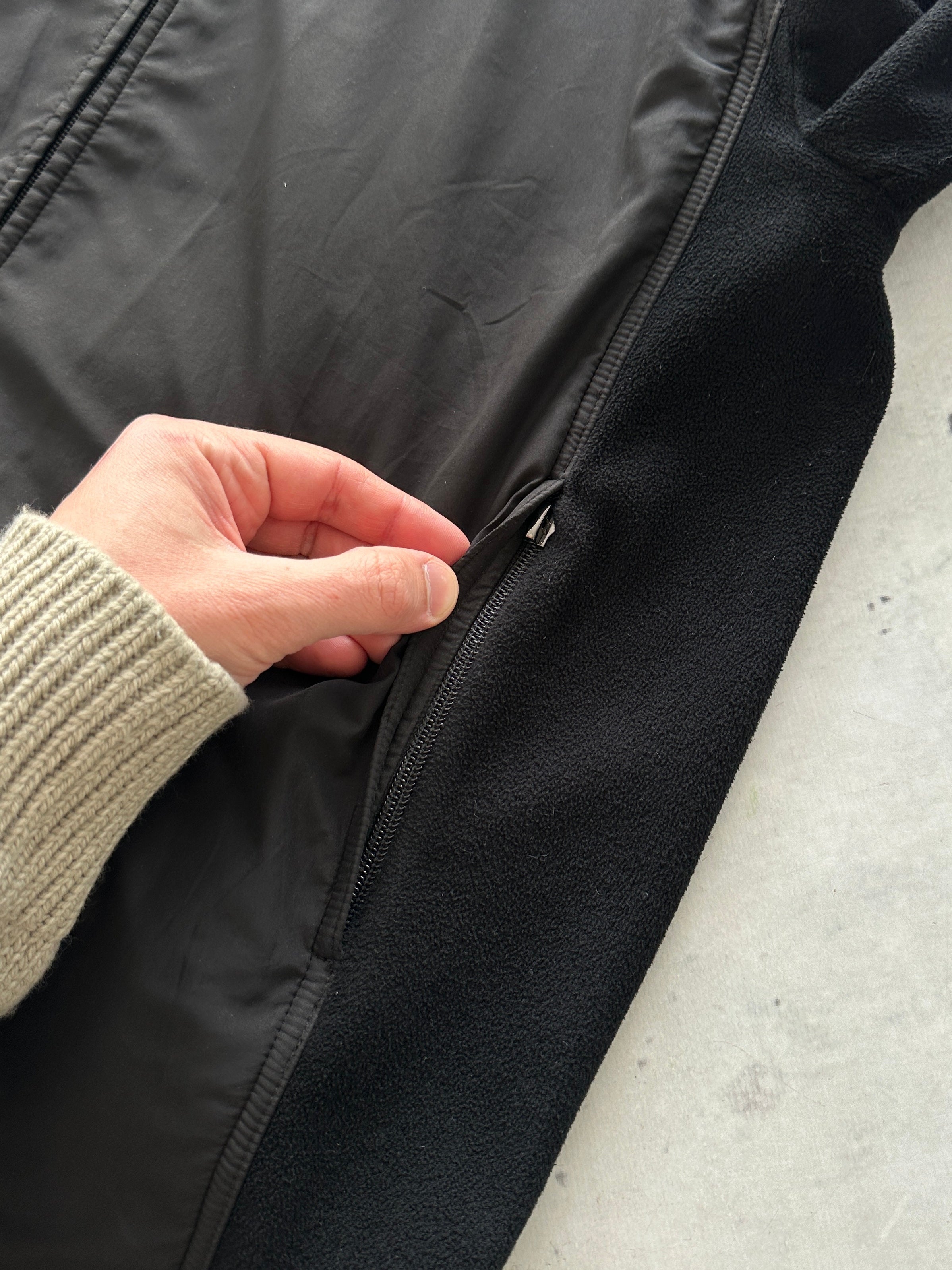 00's Prada Sport Double Zip Up Nylon panel Fleece (L)