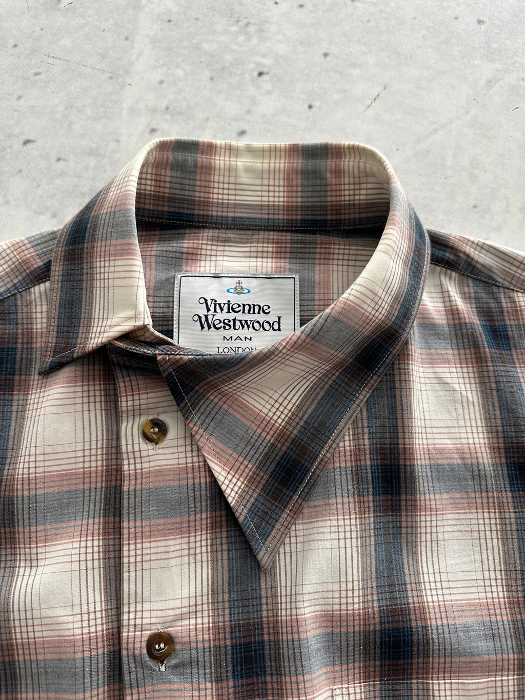 AW/09 Vivienne Westwood Orb Asymmetric archive Plaid Shirt (M)