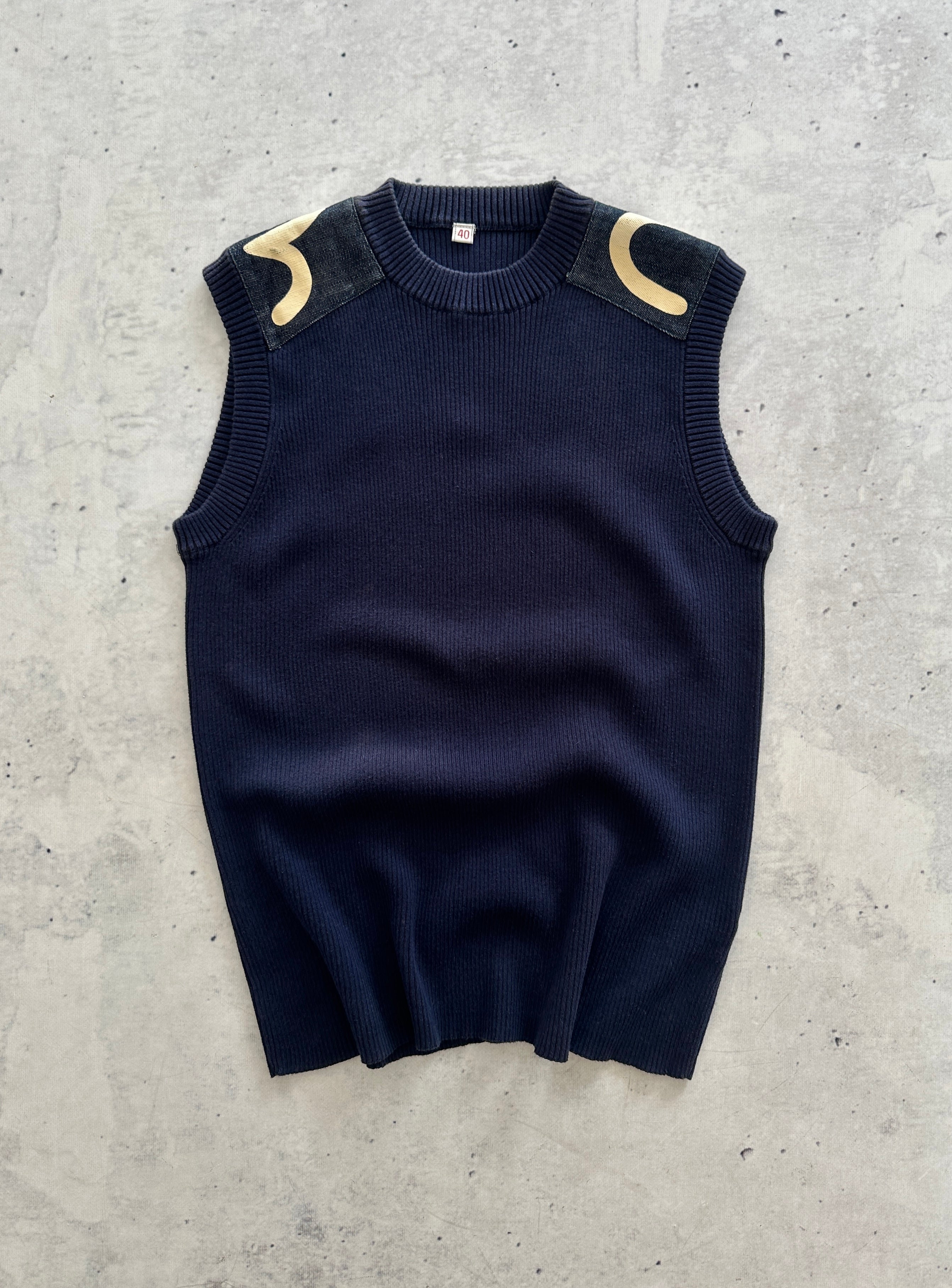 00's Evisu Ribbed Knit Vest (S)