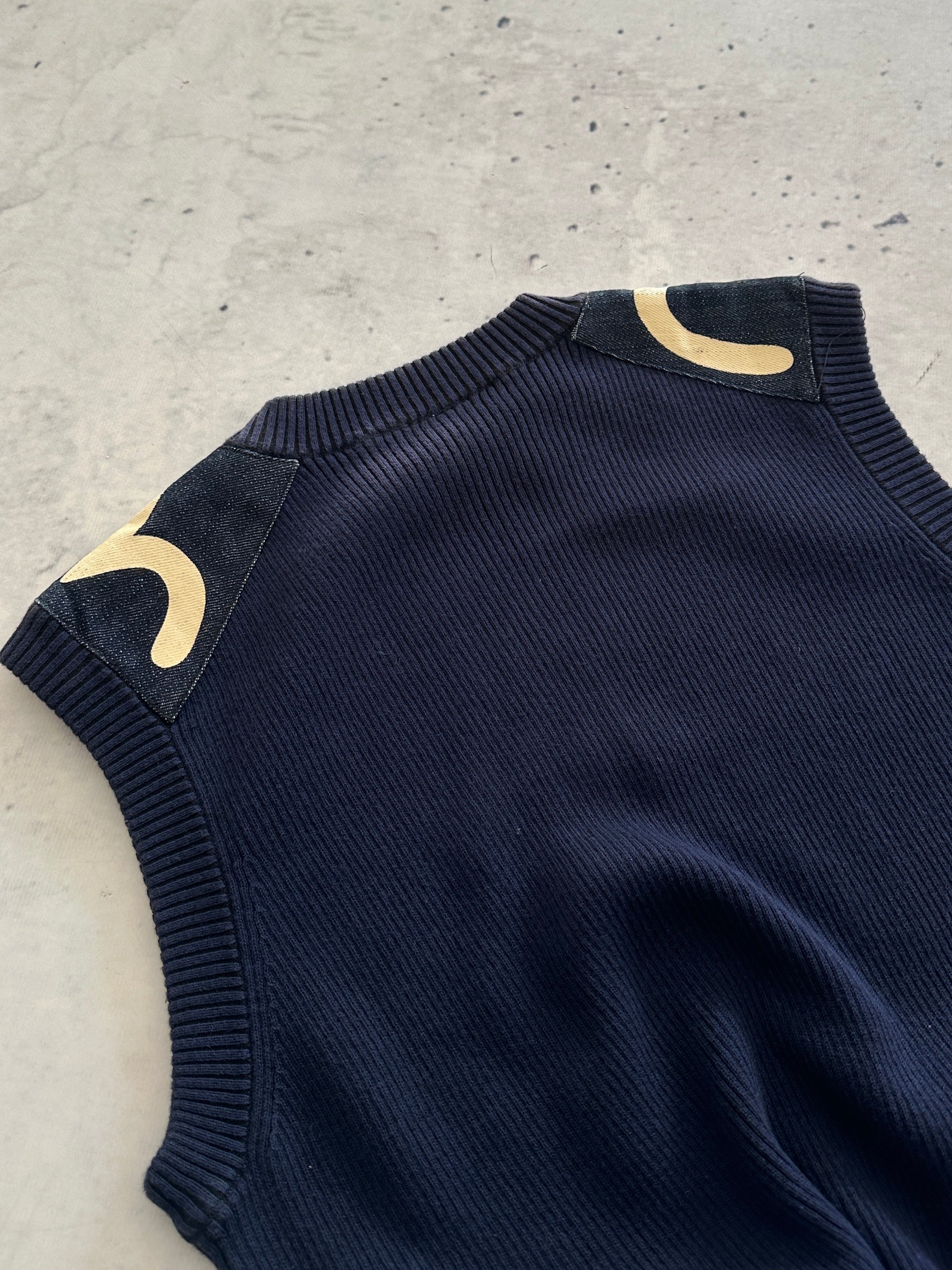 00's Evisu Ribbed Knit Vest (S)