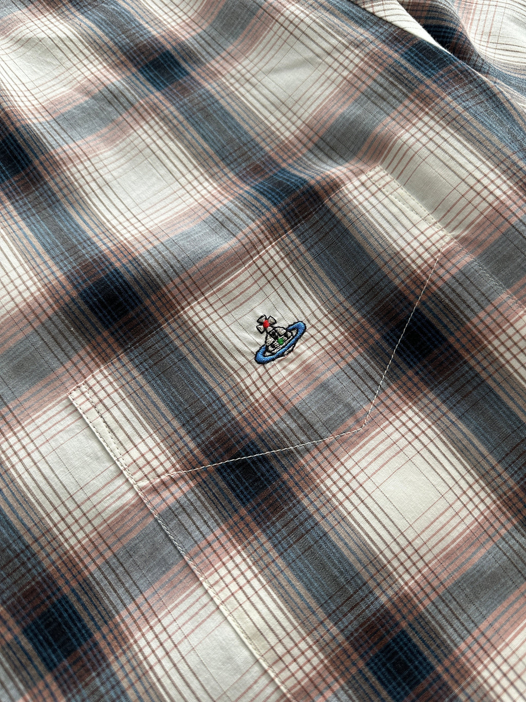 AW/09 Vivienne Westwood Orb Asymmetric archive Plaid Shirt (M)