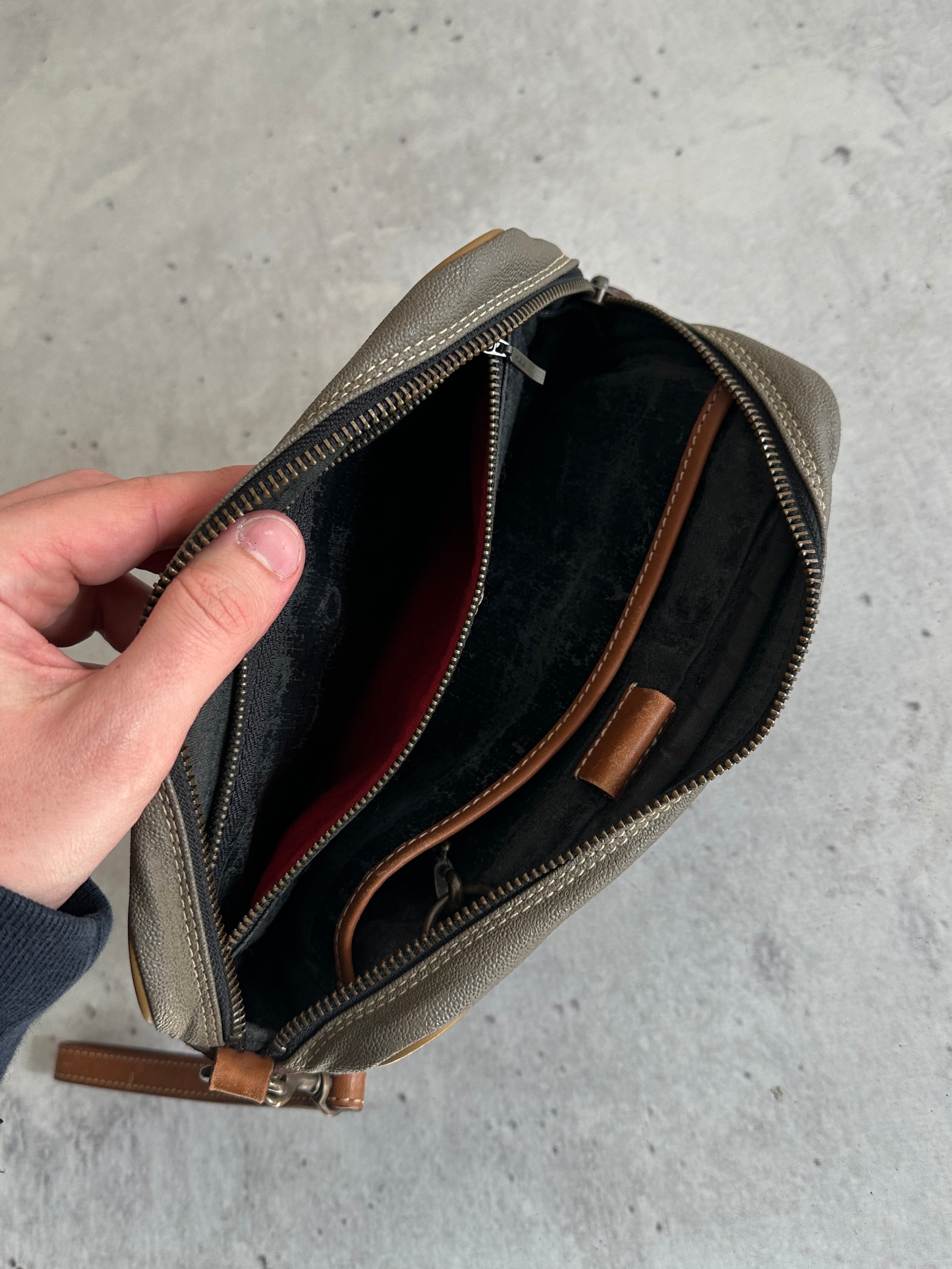 Vintage CP Company Leather Wash Bag / pouch (One Size)