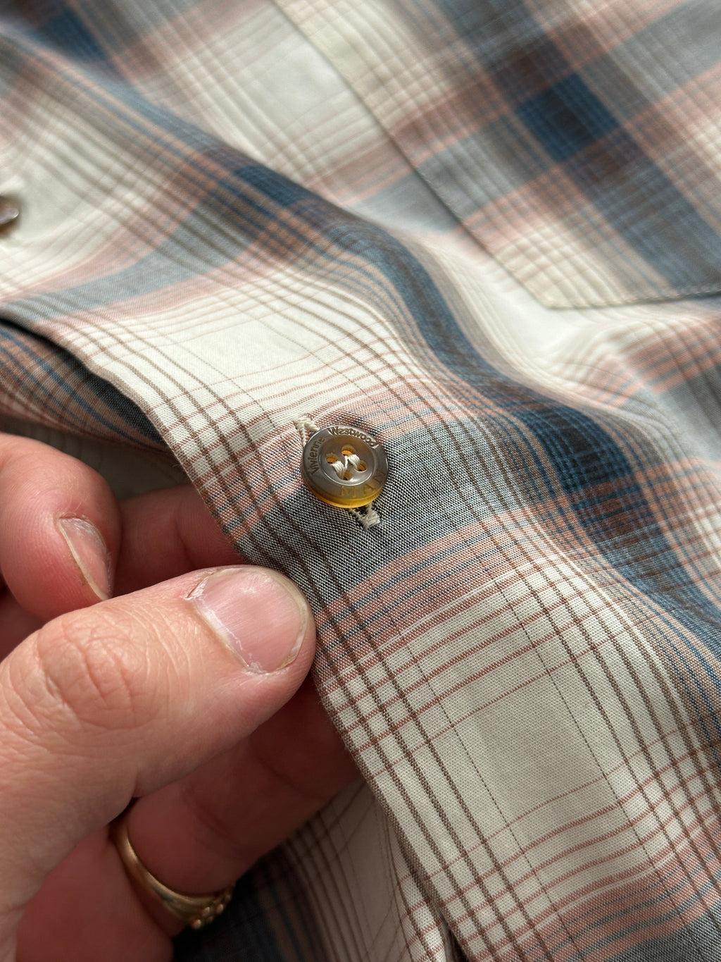 AW/09 Vivienne Westwood Orb Asymmetric archive Plaid Shirt (M)