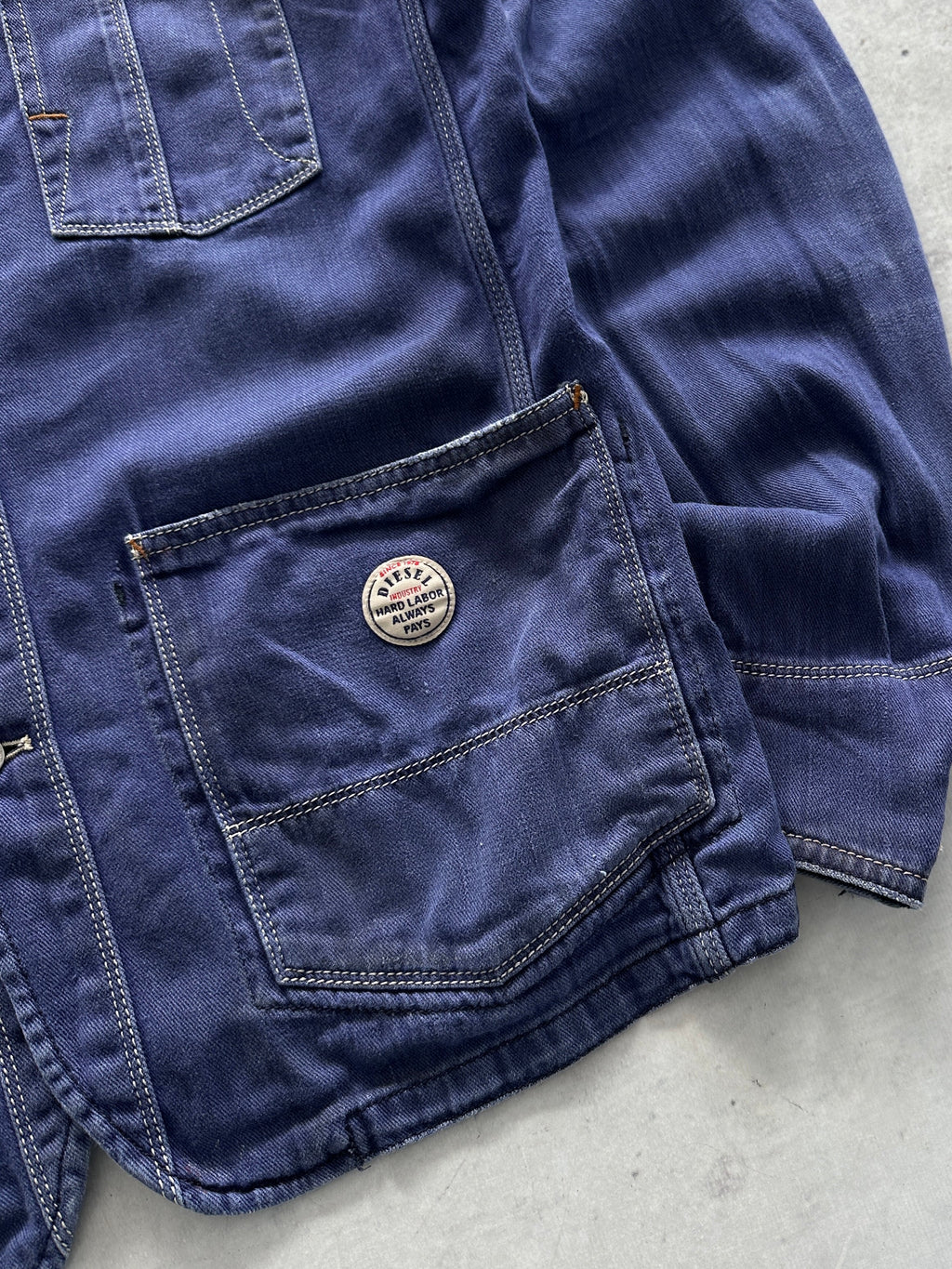 Diesel Embroidered Denim Button Up Overshirt (M)