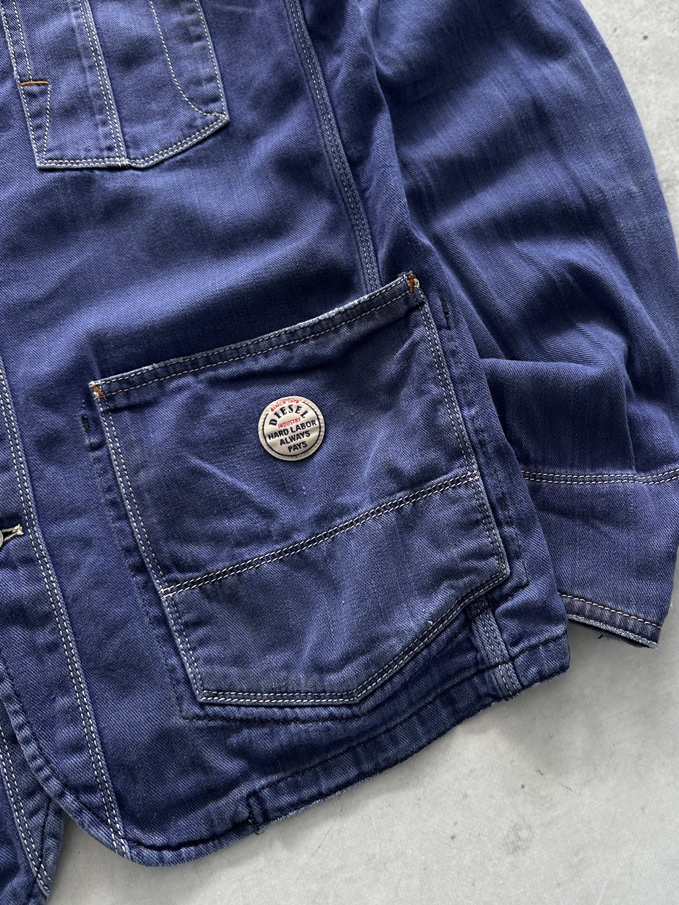 Diesel Embroidered Denim Button Up Overshirt (M)