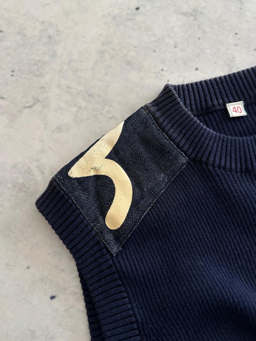 00's Evisu Ribbed Knit Vest (S)