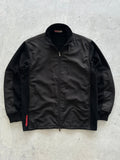 00's Prada Sport Double Zip Up Nylon panel Fleece (L)