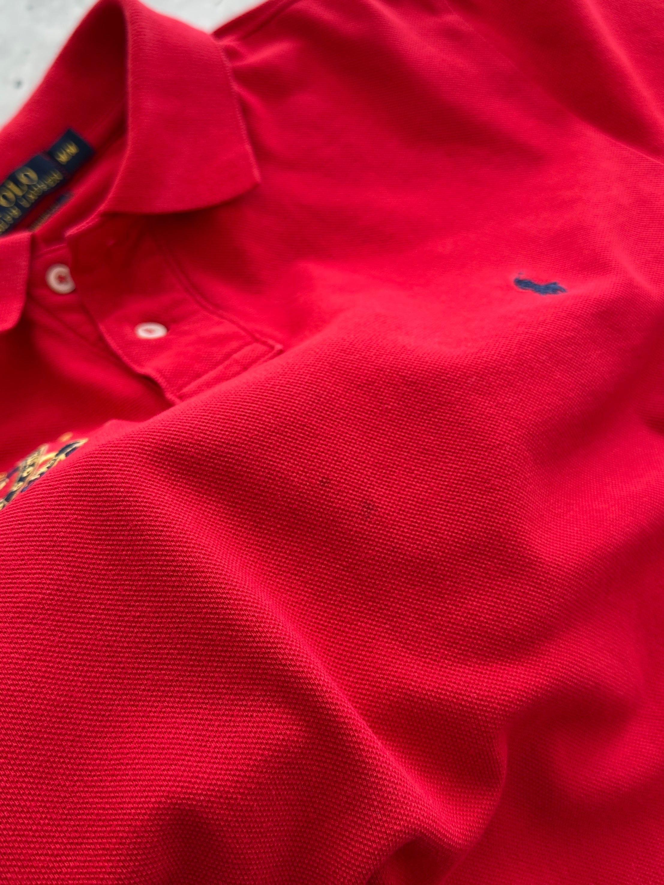 Ralph Lauren Embroidered Logo Long Sleeve Polo Shirt (M)