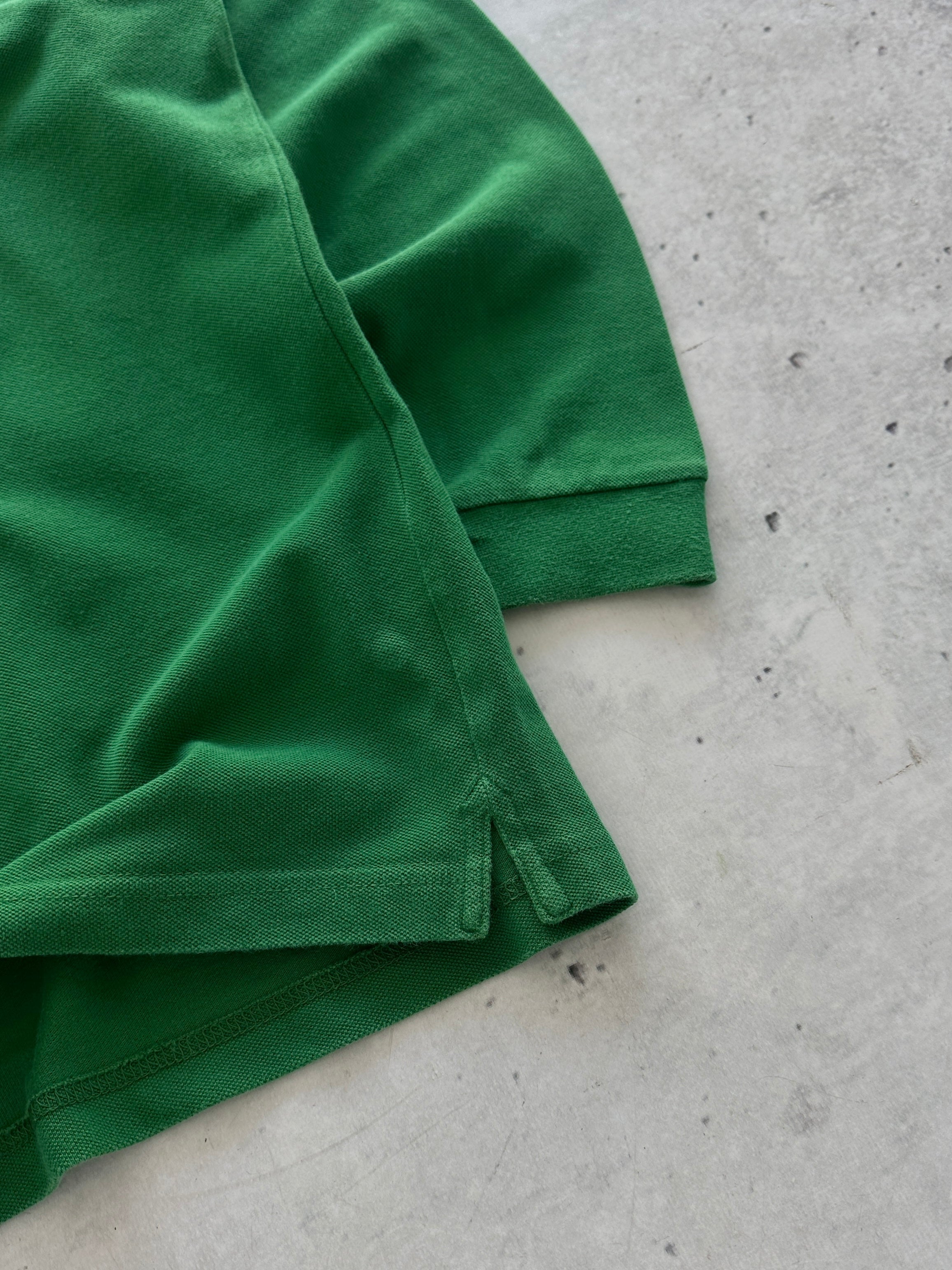 80's Chemise Lacoste heavyweight Long Sleeve Polo Shirt (L)