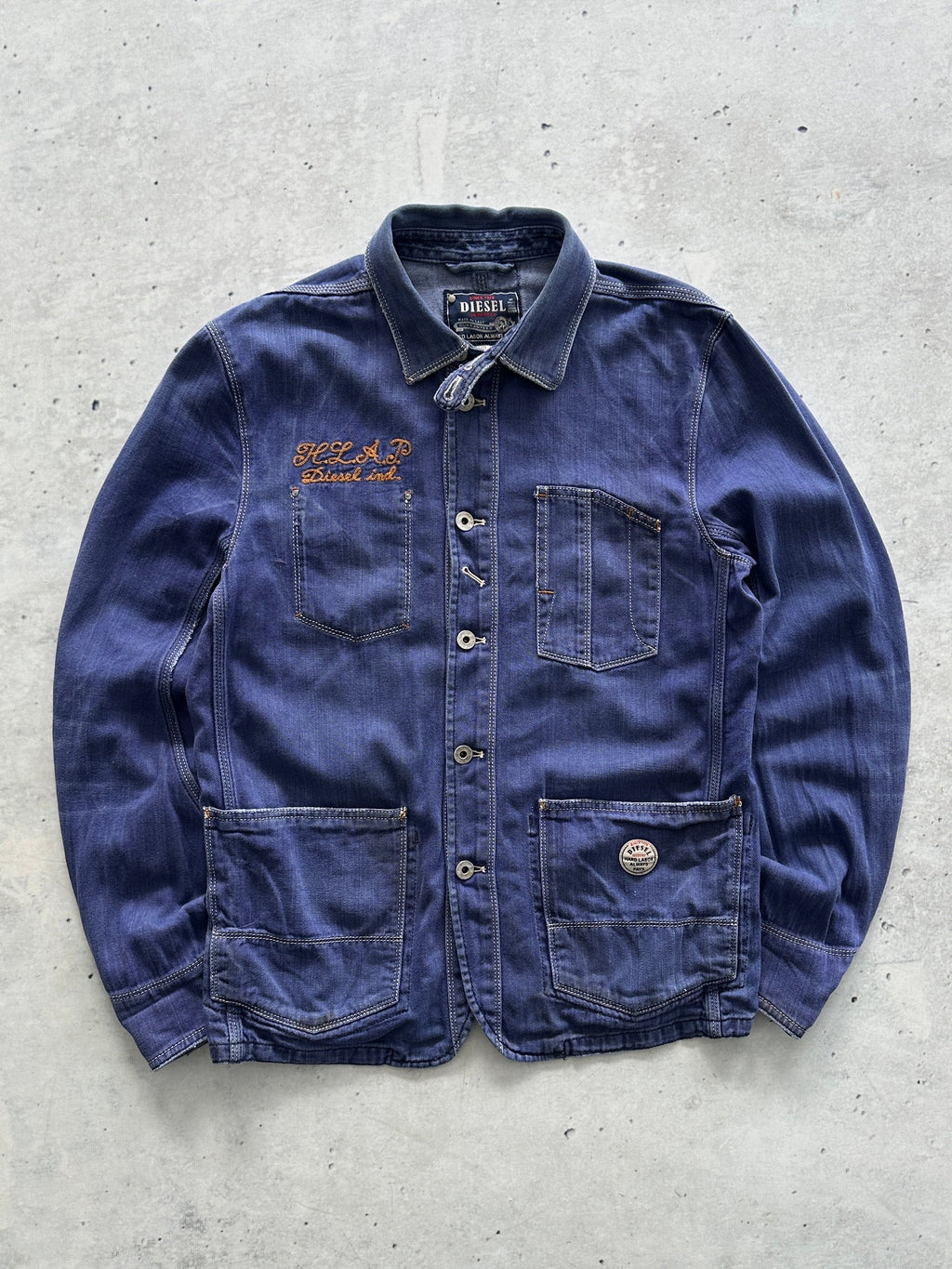 Diesel Embroidered Denim Button Up Overshirt (M)