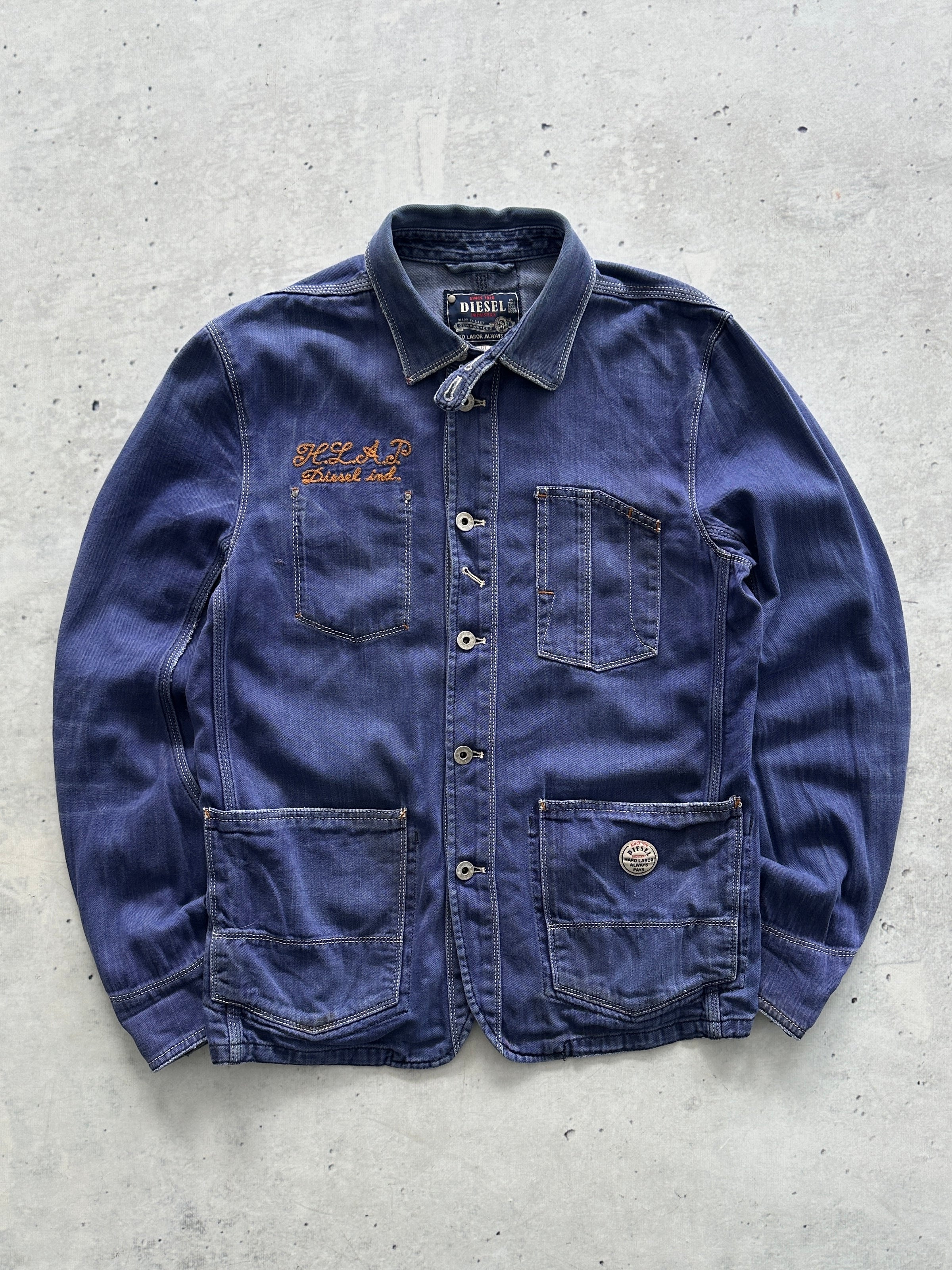 Diesel Embroidered Denim Button Up Overshirt (M)
