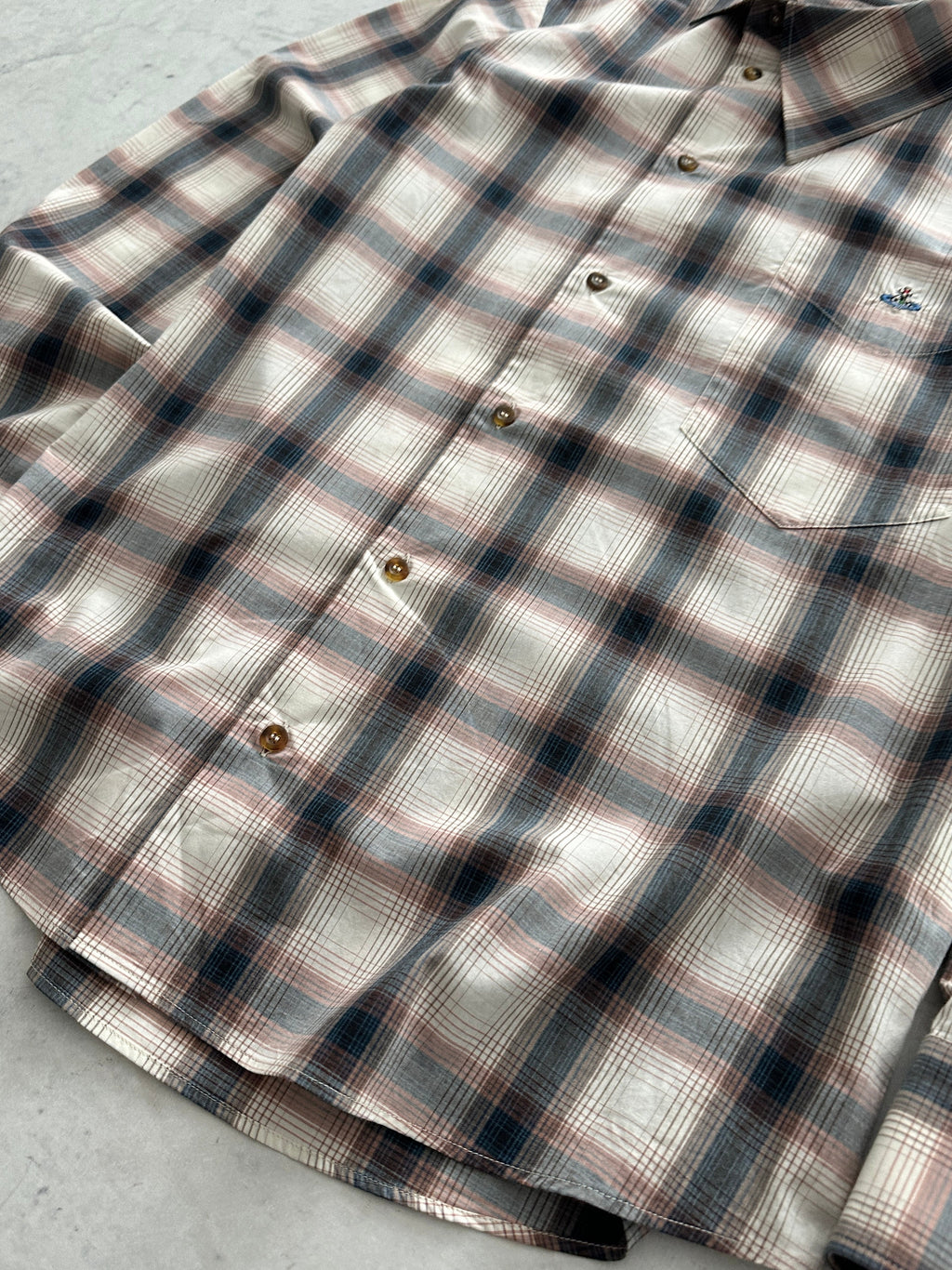 AW/09 Vivienne Westwood Orb Asymmetric archive Plaid Shirt (M)